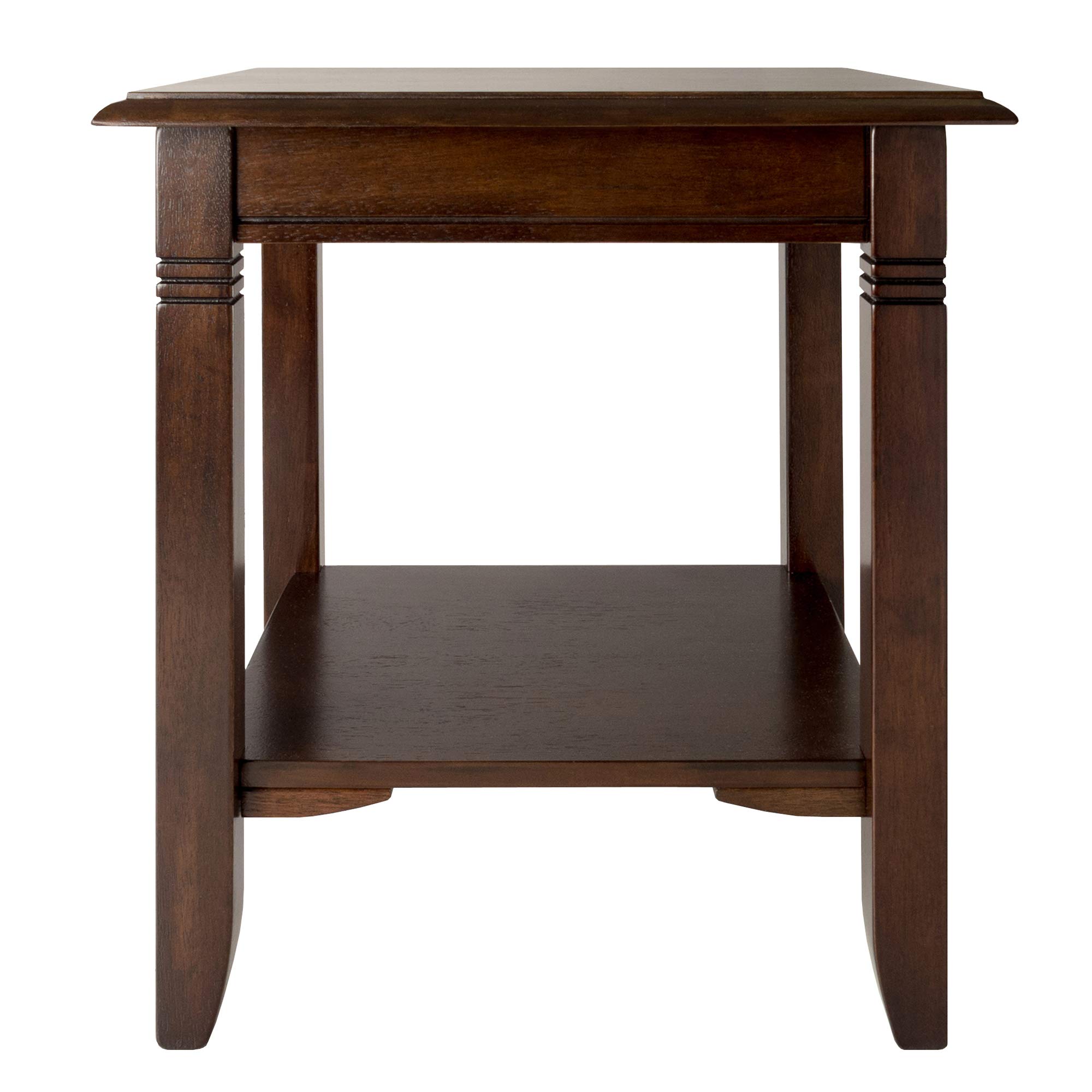Winsome Nolan End Table - Modern Side Table for Living Room, Bedroom, Office - Cappuccino Finish - Perfect for Holding Lamps, Books & Decor