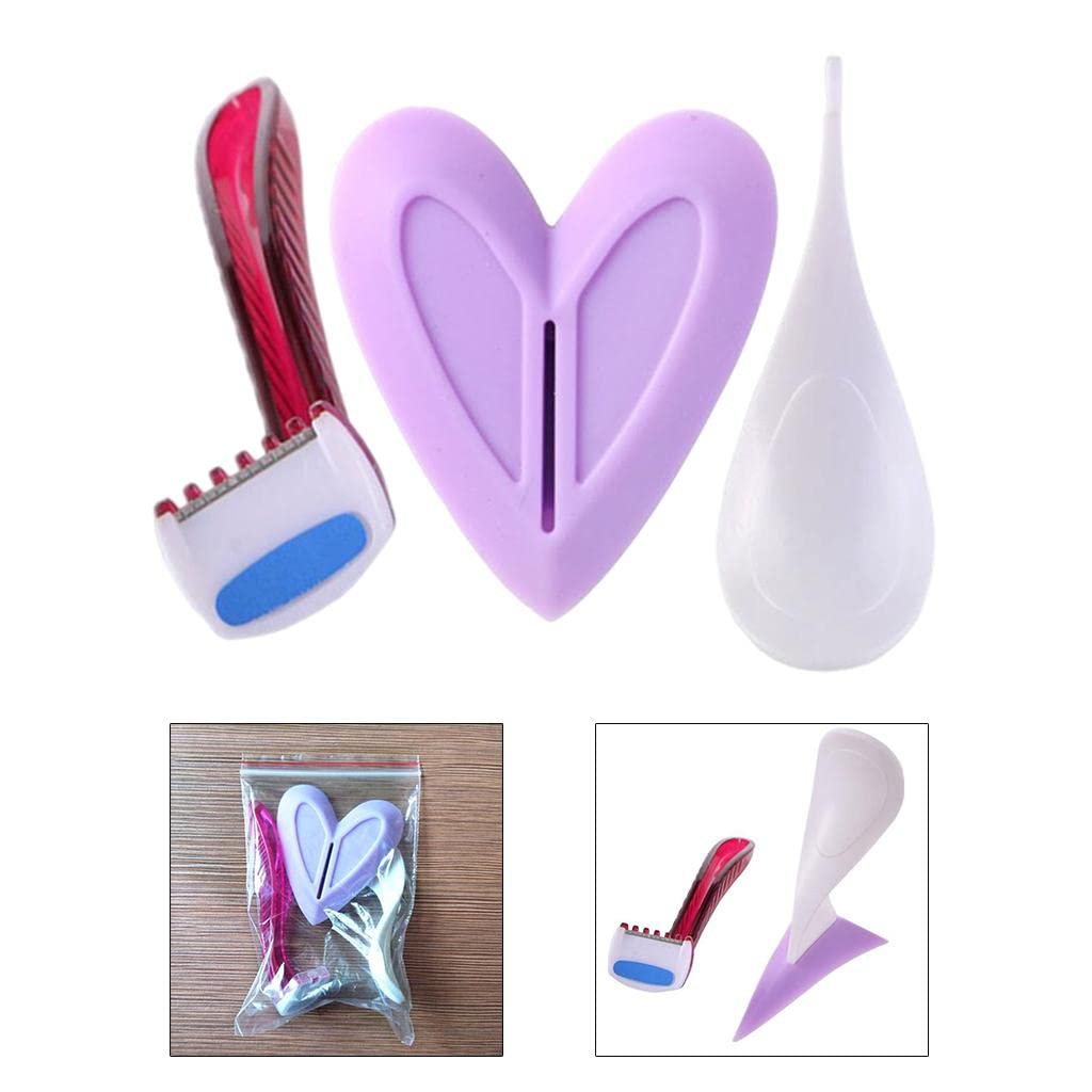Amagogo Women's Bikini Hair Removal Stencil Set - Heart & Customizable Shapes for Smooth Skin | Perfect for Waxing, Shaving & DIY Grooming at Home