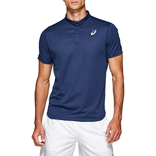 ASICS Men's Club Polo Tennis Shirt - Breathable Quick-Dry Performance Top for Tennis, Golf & Casual Wear | Moisture-Wicking Fabric for Comfort & Style