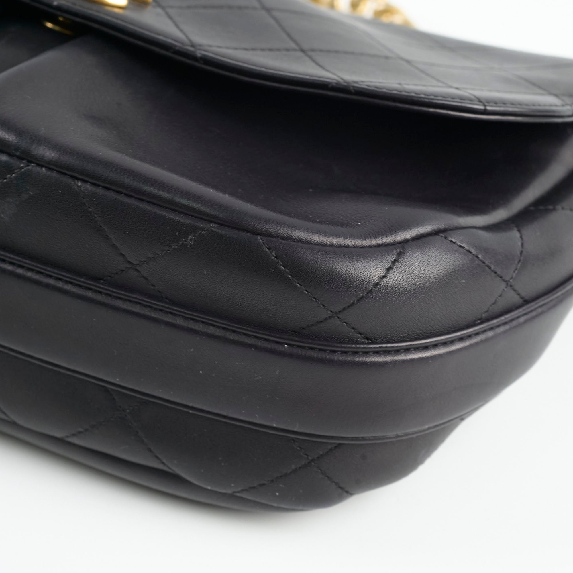 Chanel Paris in Rome Stitched Messenger Bag - Black Crossbody Purse for Women | Perfect for Work, Travel & Everyday Use