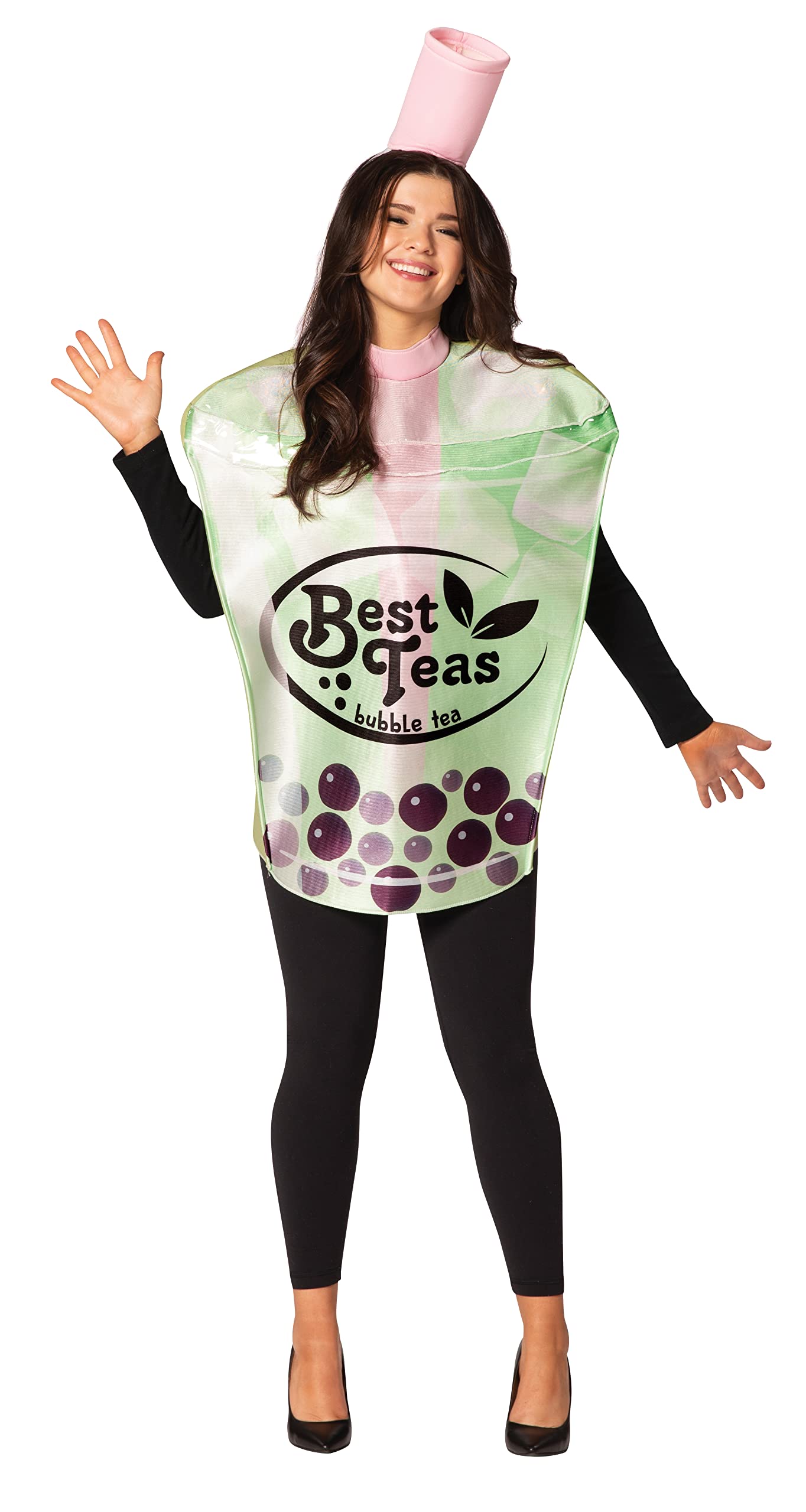 Bubble Tea Costume for Adults - Rasta Imposta Boba Pearl Milk Tea Halloween Party Outfit for Women & Men, One Size Fits Most | Perfect for Halloween, Cosplay, Themed Parties & TikTok Videos
