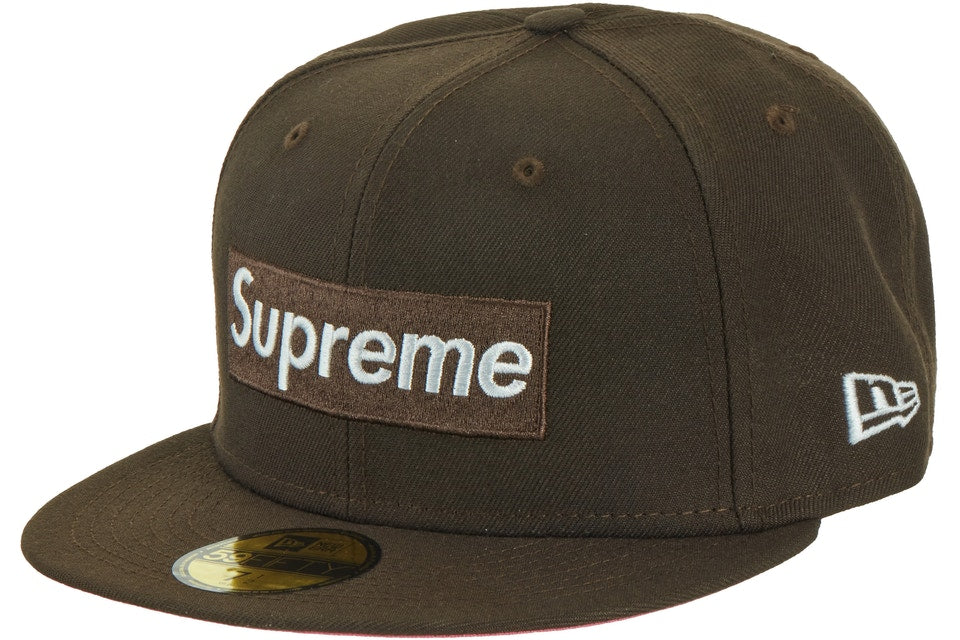 Supreme No Comp Box Logo New Era Brown Snapback Hat - Stylish Streetwear for Men & Women - Perfect for Casual Outfits and Urban Fashion