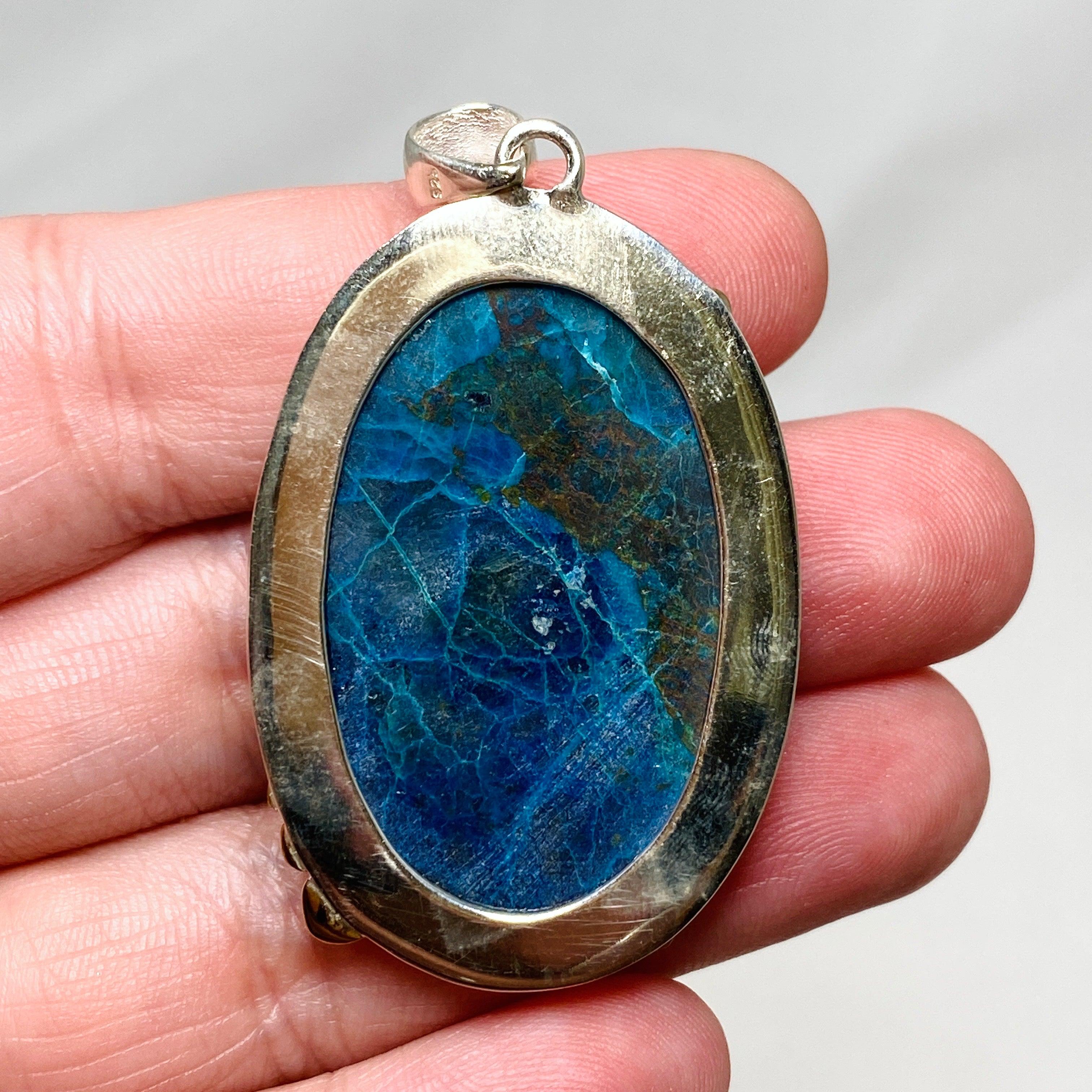 Shattuckite Oval Pendant Necklace - Handcrafted Gemstone Jewelry KPGJ4418 for Women, Gift for Her, Spiritual Healing & Meditation Accessory