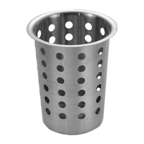 Stainless Steel Perforated Silverware Cylinder - 4.25