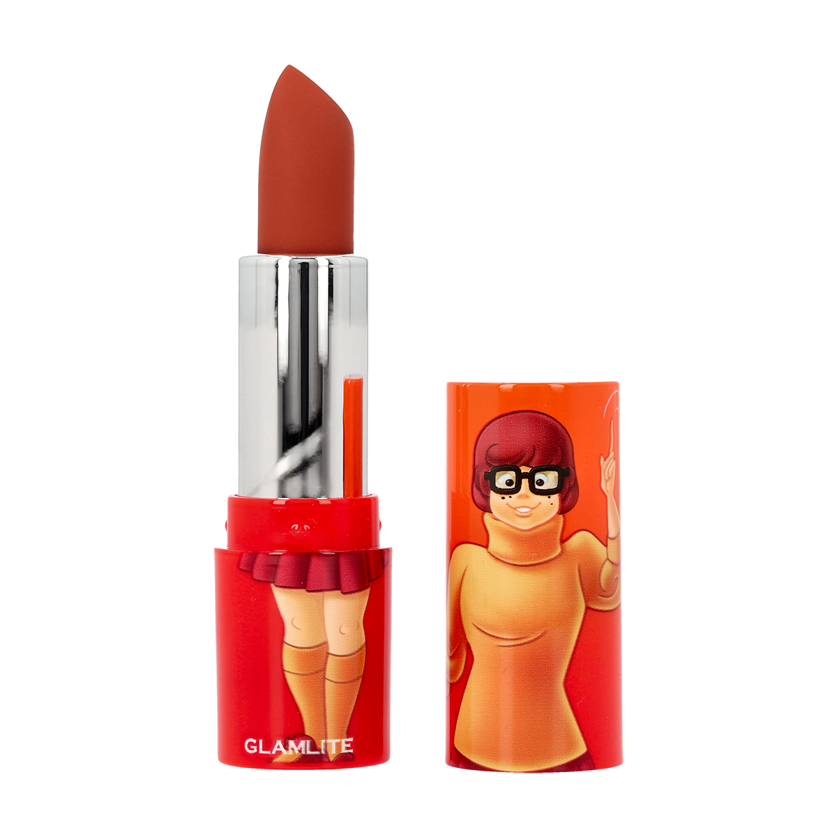 Glamlite Scooby Doo Velma Lip Kit - Matte Liquid Lipstick & Lip Liner Set | Halloween Cosplay, Cartoon Character Makeup, 90s Nostalgia Collection