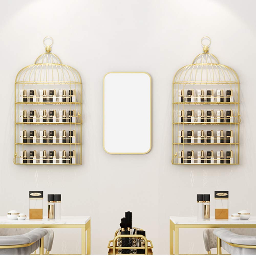 Metal Wall-Mounted Nail Polish Organizer - 24 Slot Nail Varnish Display Rack for Salon & Home Use | Holds Perfume, Lipstick, Essential Oils | Rustproof Durable Storage Solution for Bathroom, Bedroom & Vanity