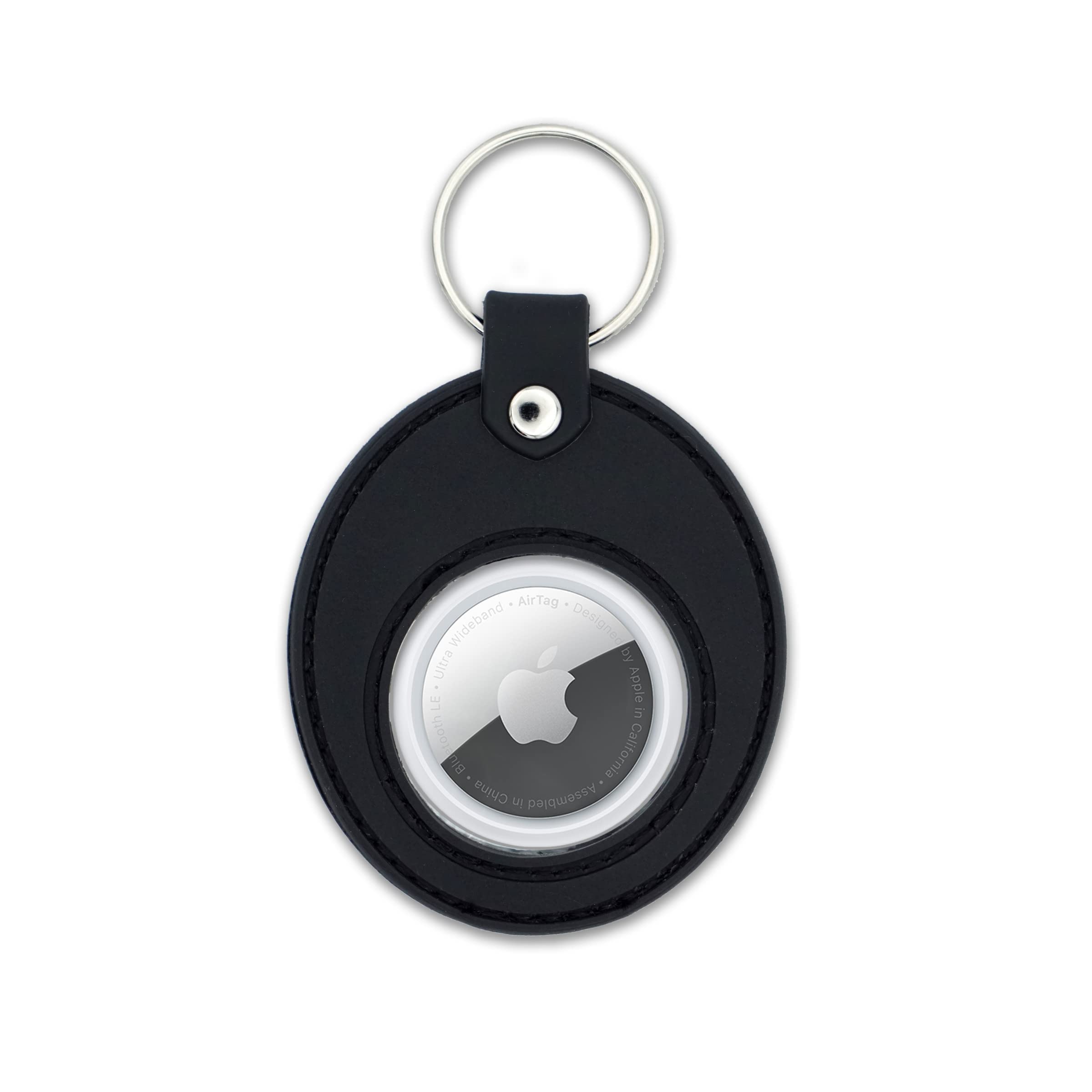 AA Coin Holder Keychain - Displays Both Sides of Sobriety Chips, Medallions & Recovery Tokens | Waterproof Scratch-Resistant Silicone Key Ring for Apple AirTag (Black) - Perfect for 12-Step Meetings, Travel & Daily Sobriety Reminder