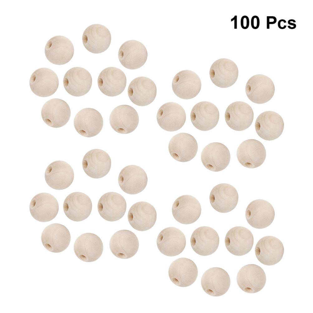 100pcs Natural Wood Spacer Beads for Bracelet Making - Round Wooden Beads for DIY Jewelry Crafting - Perfect for Handmade Bracelets, Necklaces & Beaded Accessories