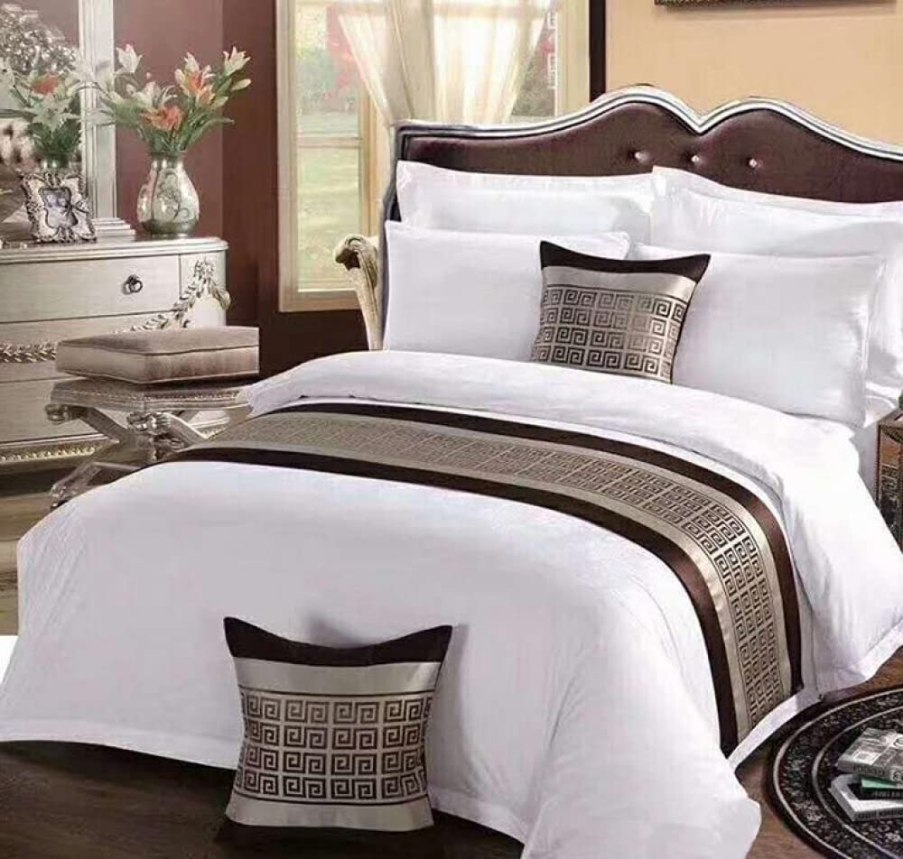 Luxury Hotel Bed Runner Scarf - Queen/King Size Bed End Decor for Elegant Bedroom Styling