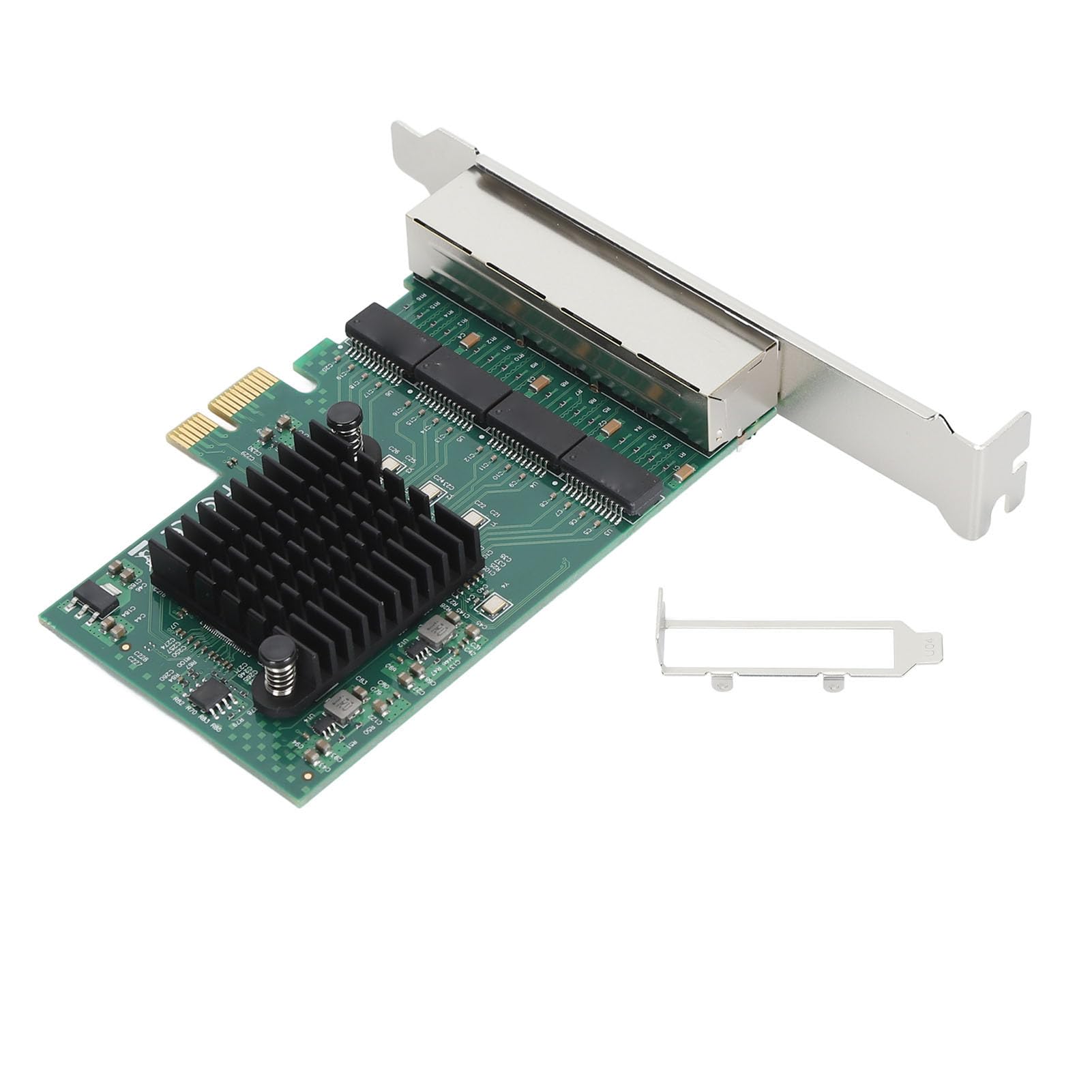 High Speed PCIe Ethernet Card with 4 RJ45 Ports - 1000M Gigabit Network Adapter for PC & Server (RTL8111H Chip) - Ideal for Gaming, Streaming & Office Work