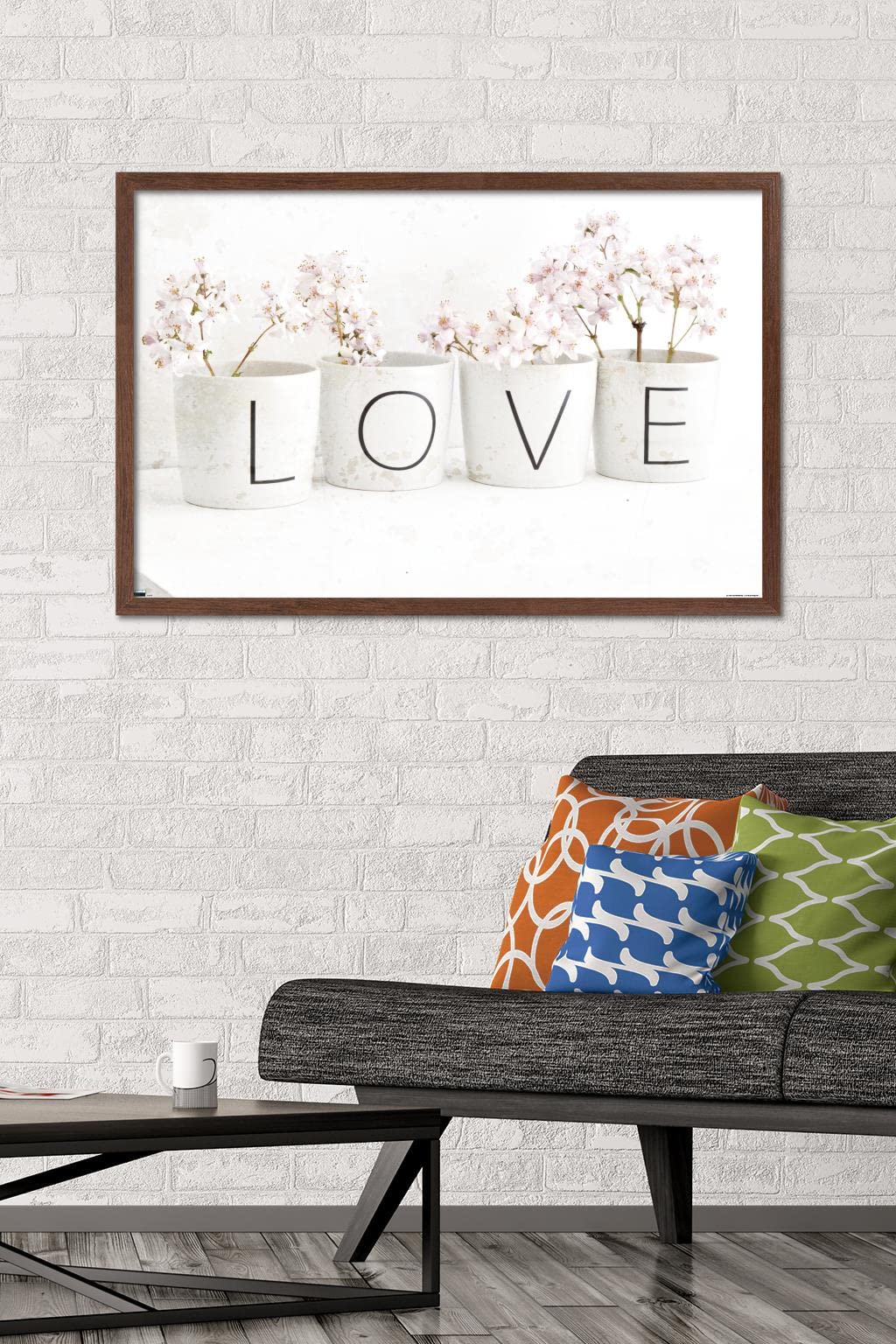 Trends International Tom Quartermaine Love Blossom in Cups Wall Art Poster - 22.375