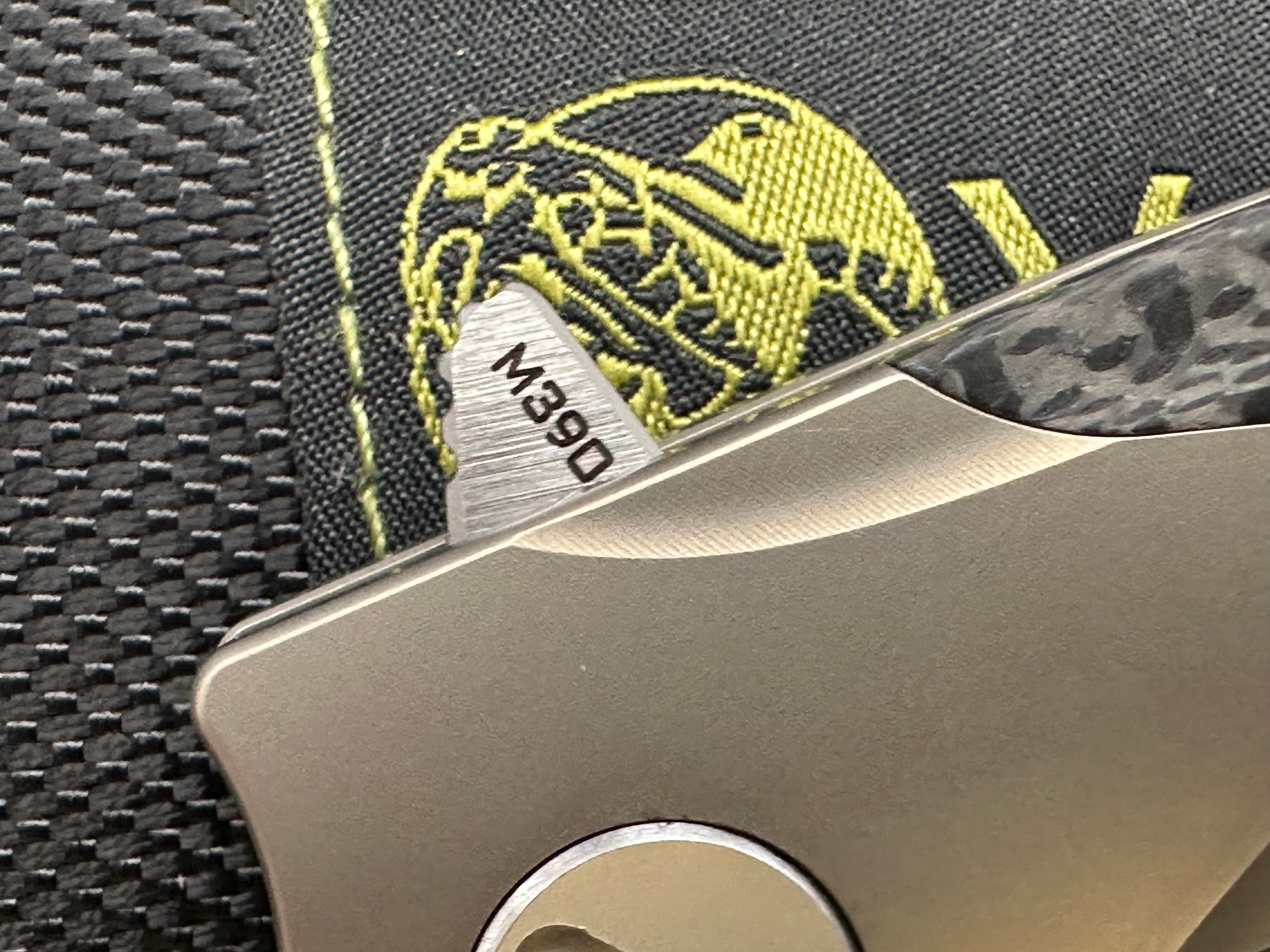 Kevin John Venom Attacker Titanium & Carbon Fiber Handle Folding Knife with M390 Steel Blade - EDC, Outdoor Survival, Camping, Hunting Gear