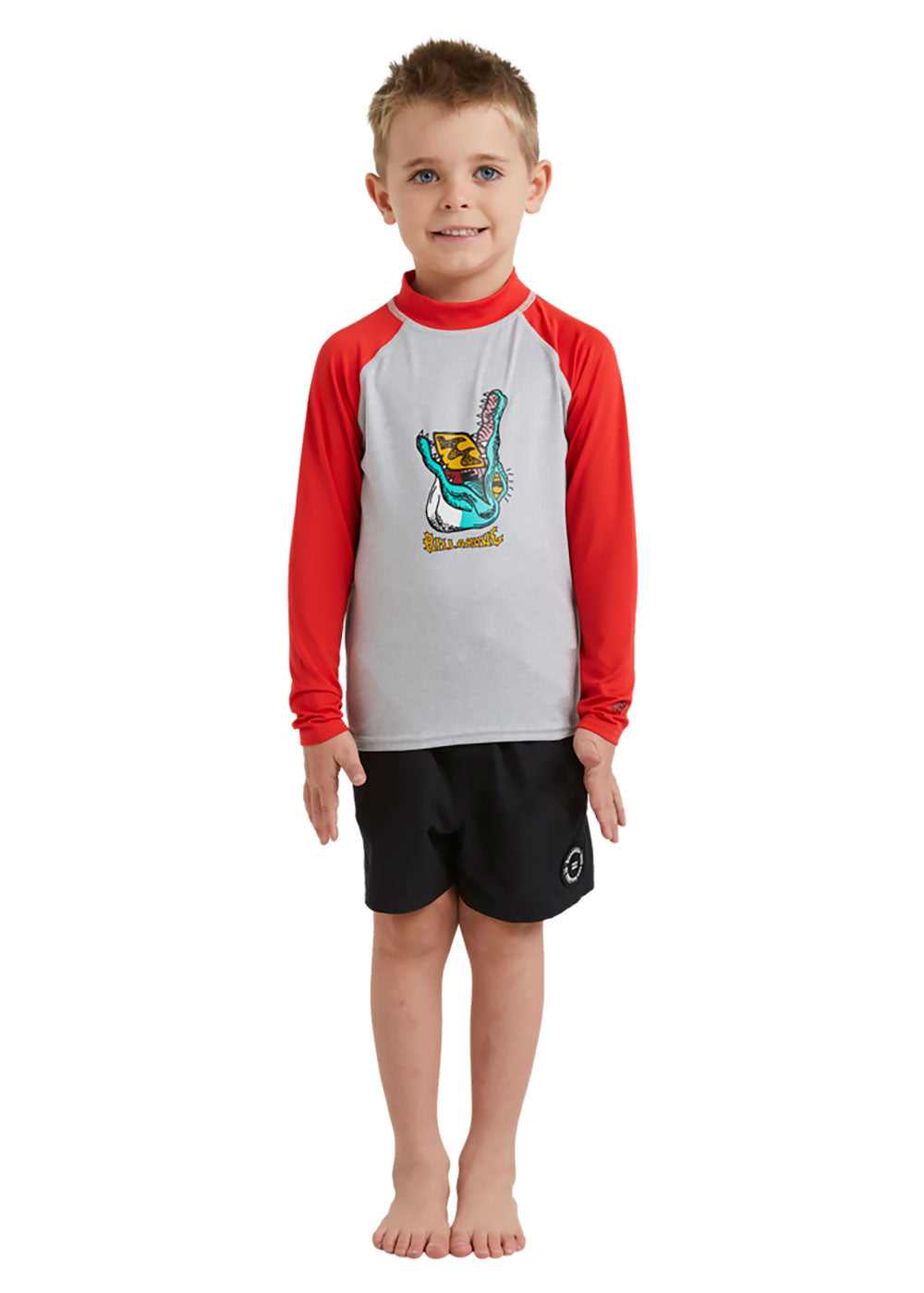 Billabong Toddler Long Sleeve Lycra Rash Guard - UPF 50+ Sun Protection for Kids Beach, Surfing & Swimming