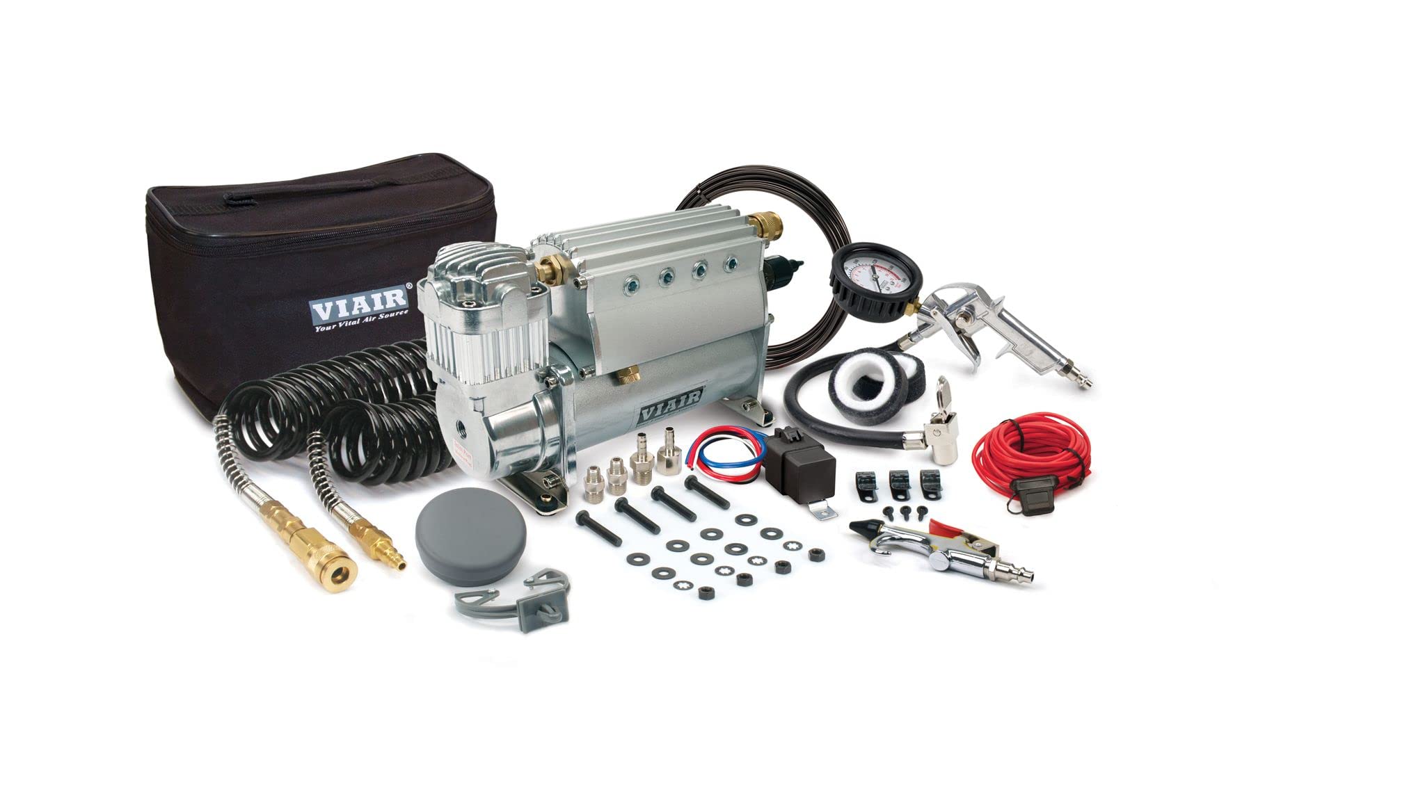 VIAIR Escapade Heavy-Duty Ultra Compact On-Board Air Compressor (OBA) 150 PSI - Portable Air Pump for 35