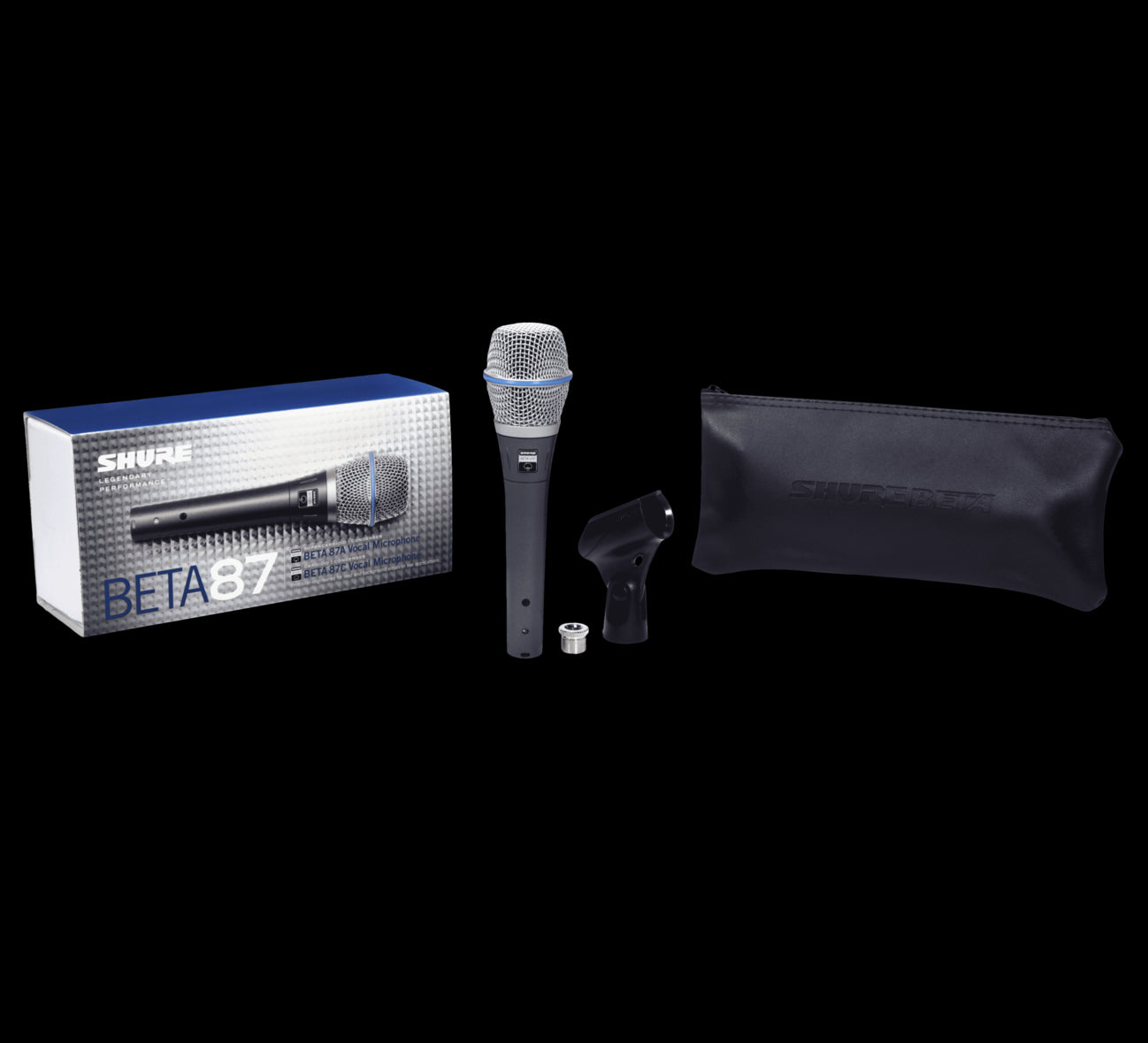 Shure Beta 87A Professional Vocal Microphone - Cardioid Condenser Mic for Live Performances & Studio Recording - Perfect for Singers, Podcasters & Public Speakers