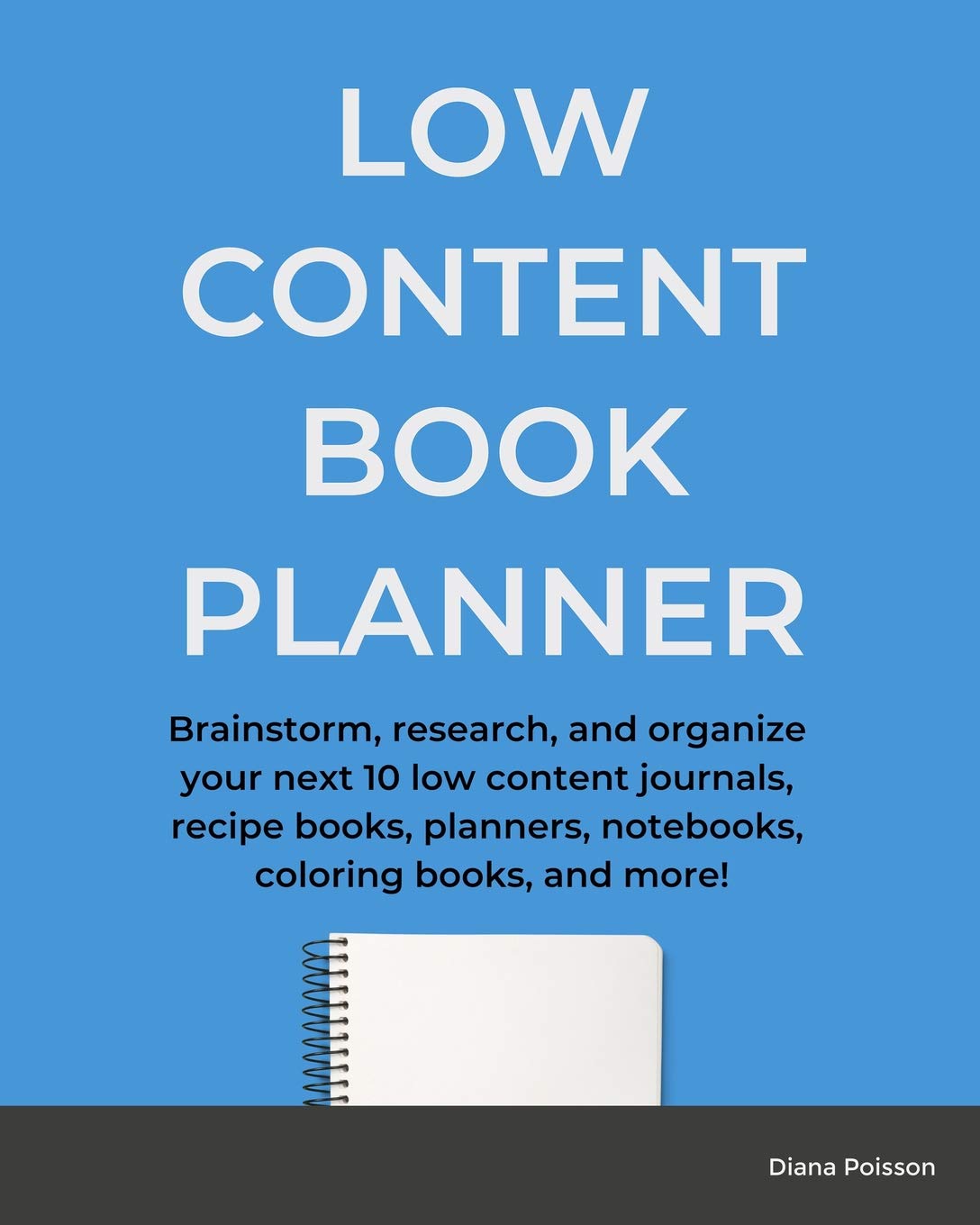 Low Content Book Planner for Journals & Notebooks - Organize Ideas