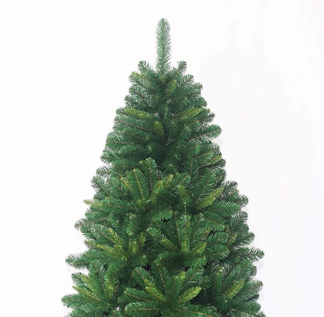 5 ft Unlit Artificial Pine Christmas Tree - Realistic Faux Pine with Sturdy Metal Stand, Hinged Branches & Soft Touch Needles | Perfect for Home Decor, Office, Holiday Parties & Winter Festivals