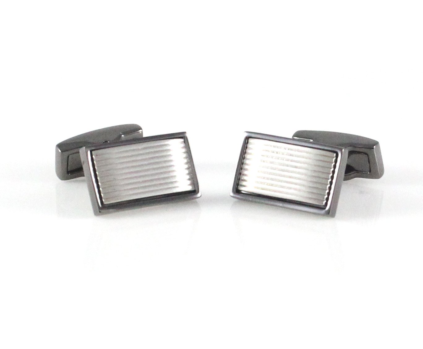 Stylish Men's Two Tone Cufflinks Set - Elegant Wedding, Birthday & Formal Event Gift for Him with Premium Gift Box - Perfect for Business Attire, Prom & Special Occasions