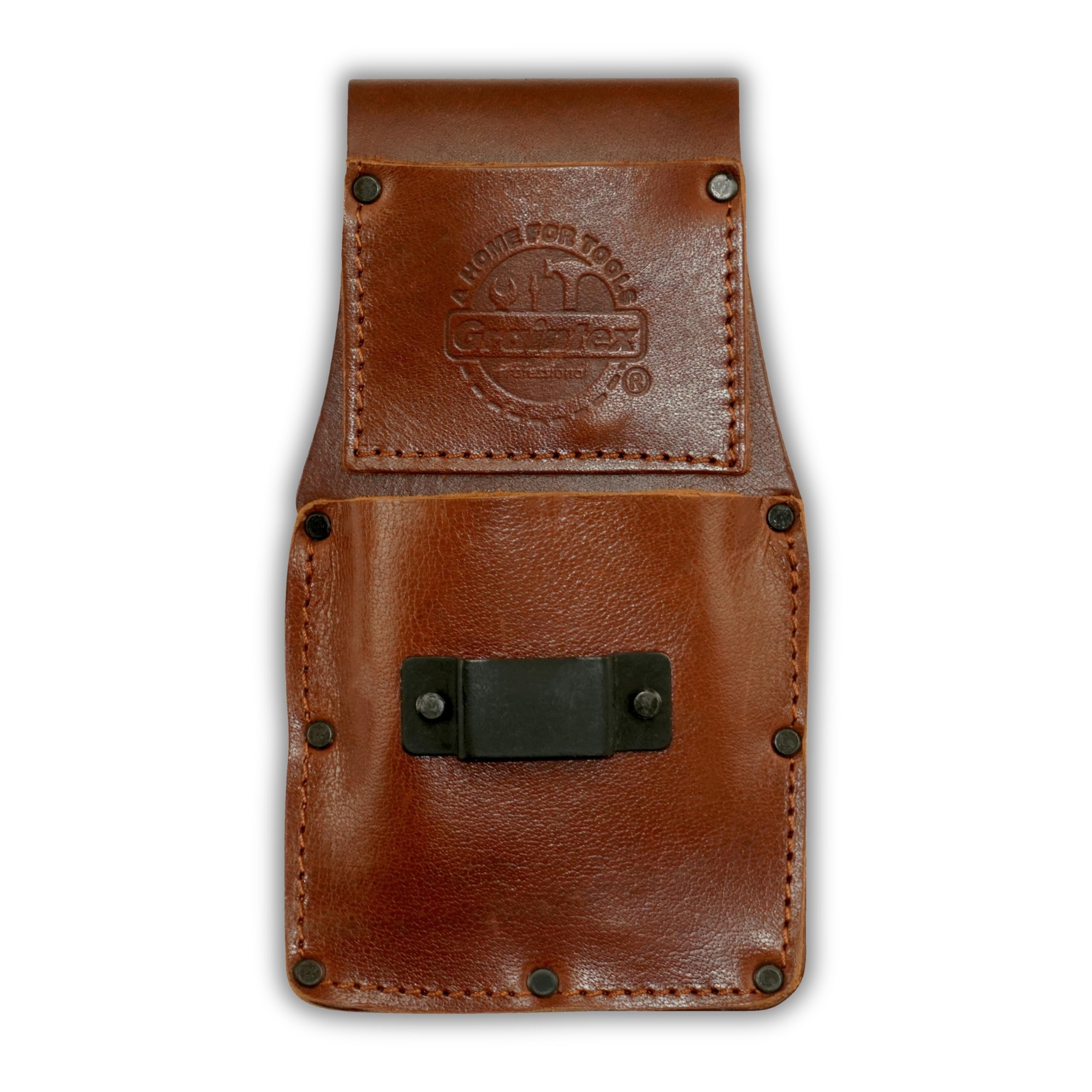 Graintex Ambassador Series Top Grain Leather Measuring Tape Holder & Clip - Durable Leather Tool Holster for Construction Workers, Electricians & Contractors | Perfect for Job Sites, DIY Projects & Professional Use
