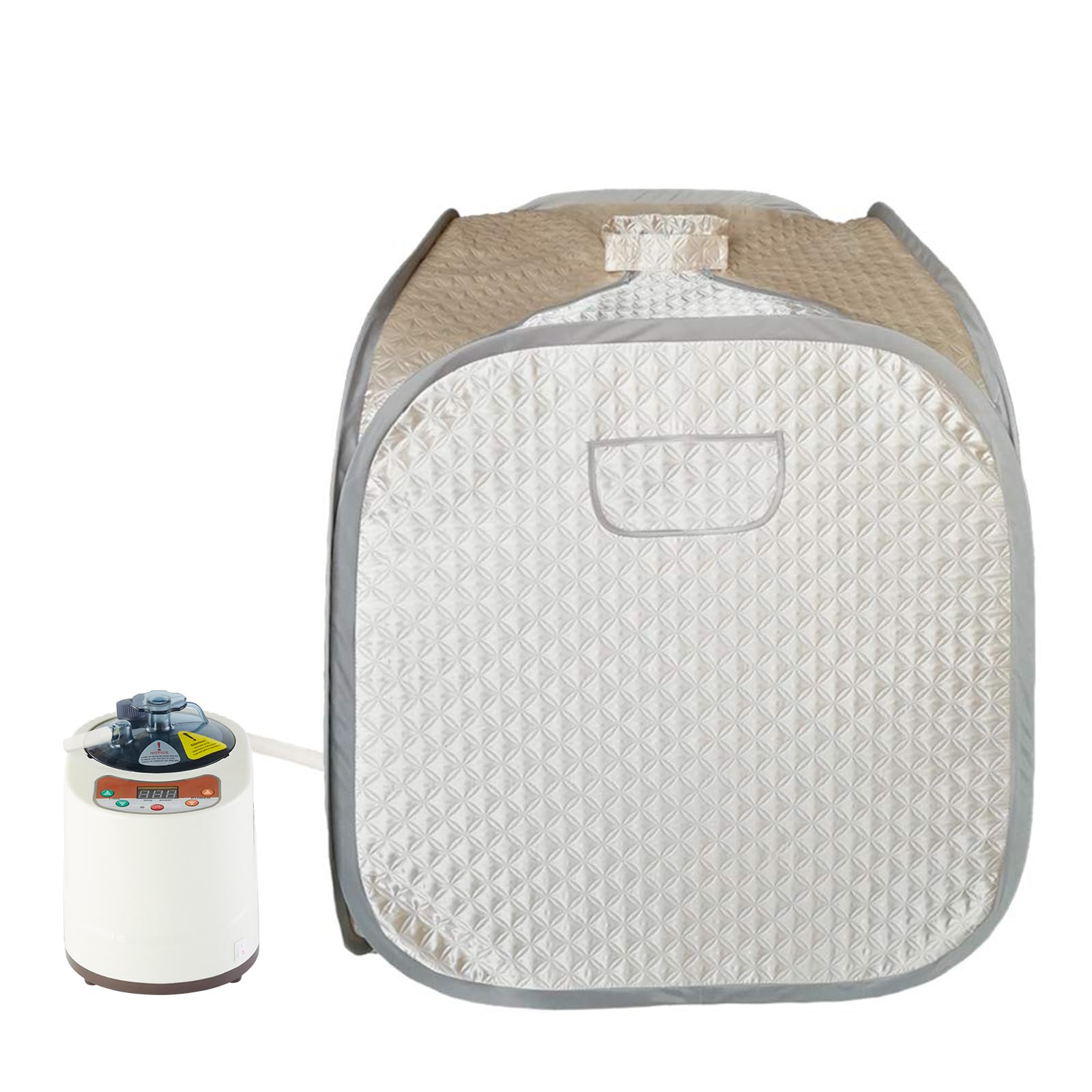 Smartmak Portable Steam Sauna for Home Use - 2L Detox & Weight Loss Personal Sauna with Remote Control | Eco-Friendly, US Plug (Champagne) | Perfect for Relaxation, Spa Days & Post-Workout Recovery