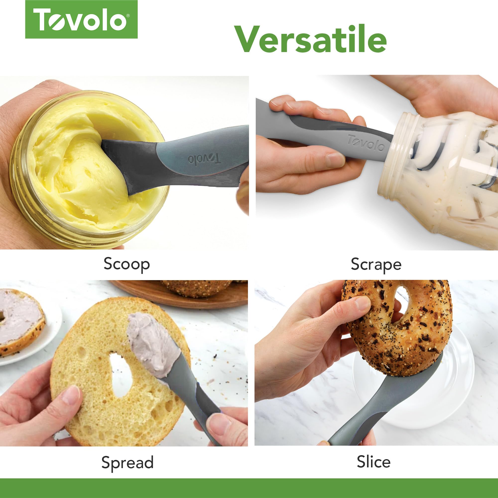 Tovolo Multi-Purpose Kitchen Tool for Scooping, Spreading, Slicing & Scraping – Perfect for Meal Prep, Baking & Cooking