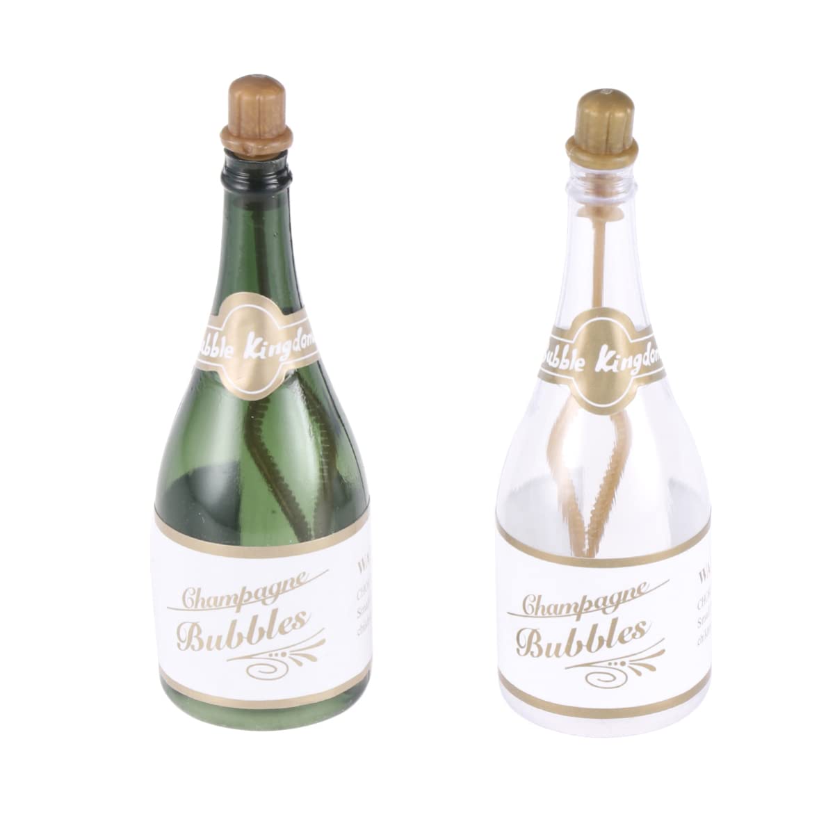 BESTOYARD 12-Pack Inflatable Champagne Bottle Bubble Maker - Wedding, Bridal Shower & Engagement Party Decorations - Fun Bubble Blowing Toys for Celebrations