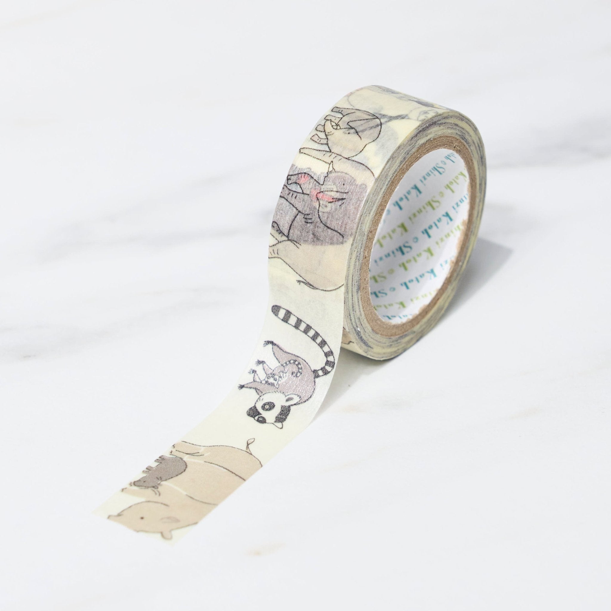 Endangered Species Animal Print Masking Tape - Shinzi Katoh Seal Design for Scrapbooking, Journaling & DIY Crafts