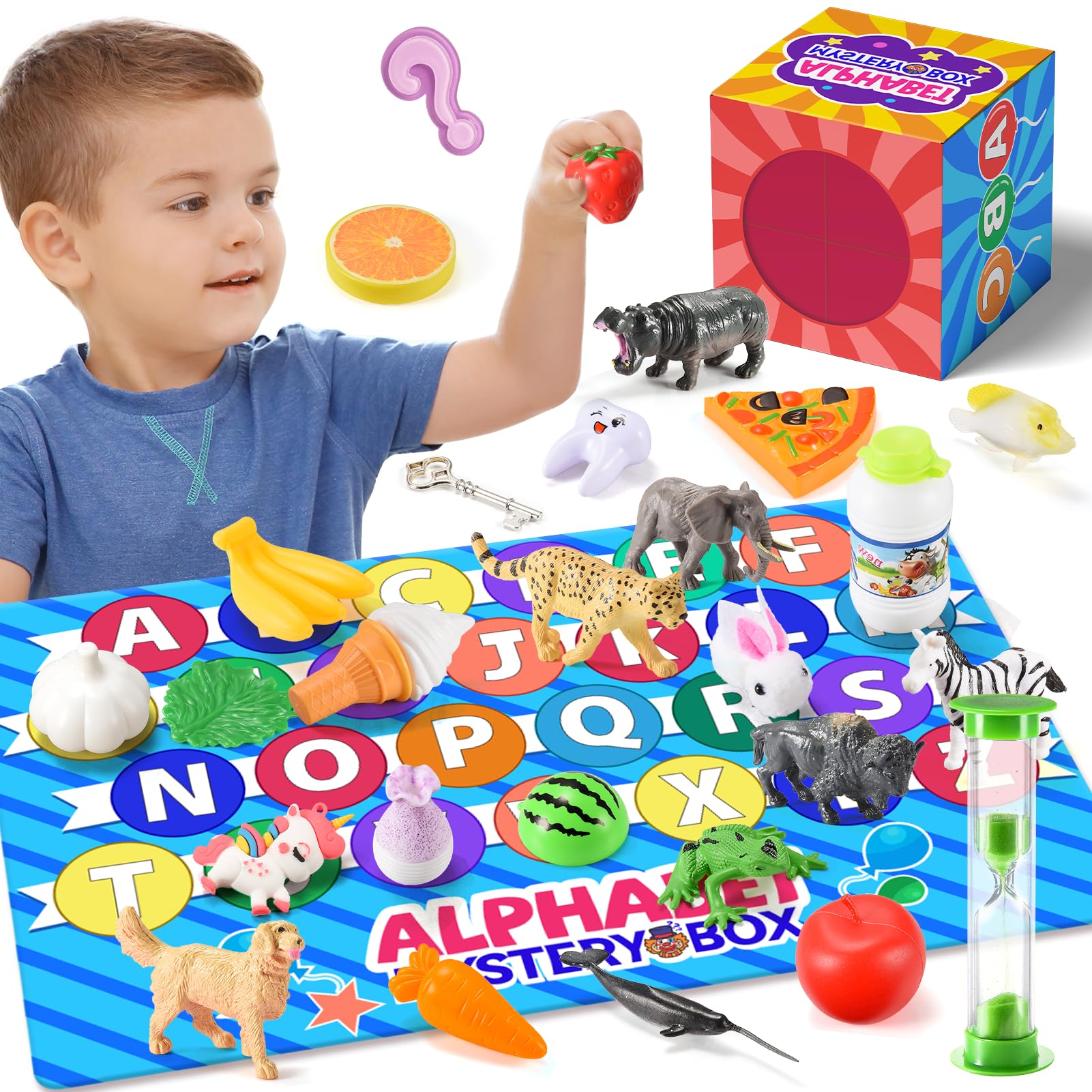 Montessori Alphabet Mystery Box - Letters Matching Game Learning Toys for Toddlers Ages 2-7 | Educational Preschool Games for Kids | Perfect Easter Basket Stuffers & Birthday Gifts for Boys and Girls | Great for Homeschooling, Classroom Activities & Early Childhood Development