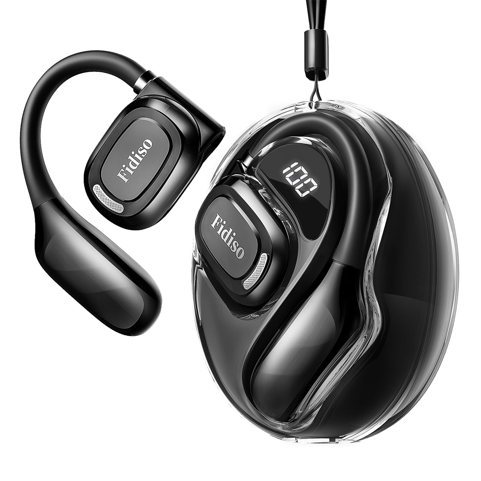 Wireless Bluetooth Earbuds with LED Display - 40H Playtime, Comfort Fit for Sports & Workouts