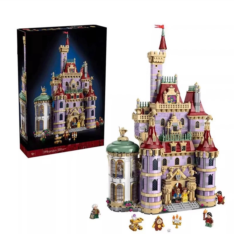 2916-Piece Beauty and the Beast LEGO Castle Building Set - Disney Princess Collection for Kids & Adults - Perfect for Birthday Gifts, Home Decor, and Collector's Display