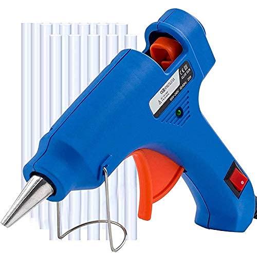 FEDUS 100W High Temperature Glue Gun Kit with 5 Glue Sticks - Heavy Duty Craft Tool for Wood, Jewelry, Fabric, DIY Projects - Includes Stand & On/Off Switch - Perfect for Home Crafts, School Projects & Professional Use (Multicolor)