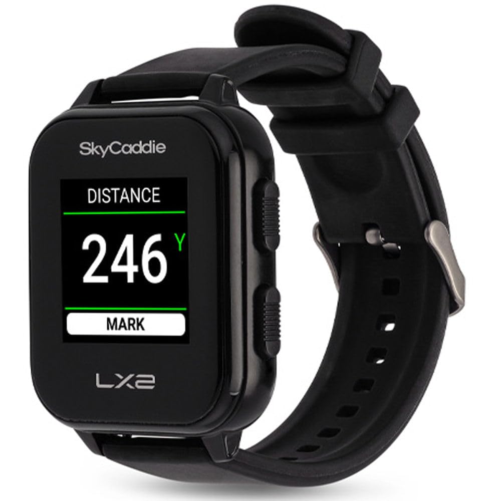 SkyGolf SkyCaddie LX2 GPS Golf Watch - Black | Accurate Rangefinder for Golfers | Perfect for Course Play & Practice