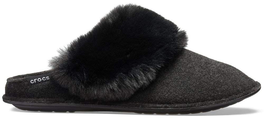 Crocs Women's Classic Luxe Slippers - Comfortable Memory Foam House Shoes for Women - Perfect for Indoor, Lounge & Relaxation at Home