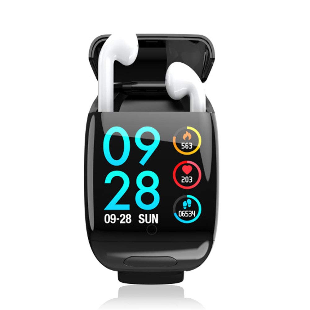 2-in-1 Smart Watch with Wireless Earbuds - Fitness Tracker with Heart Rate, Blood Pressure, Blood Oxygen & Sleep Monitor - Perfect for Running, Gym Workouts & Daily Activity Tracking