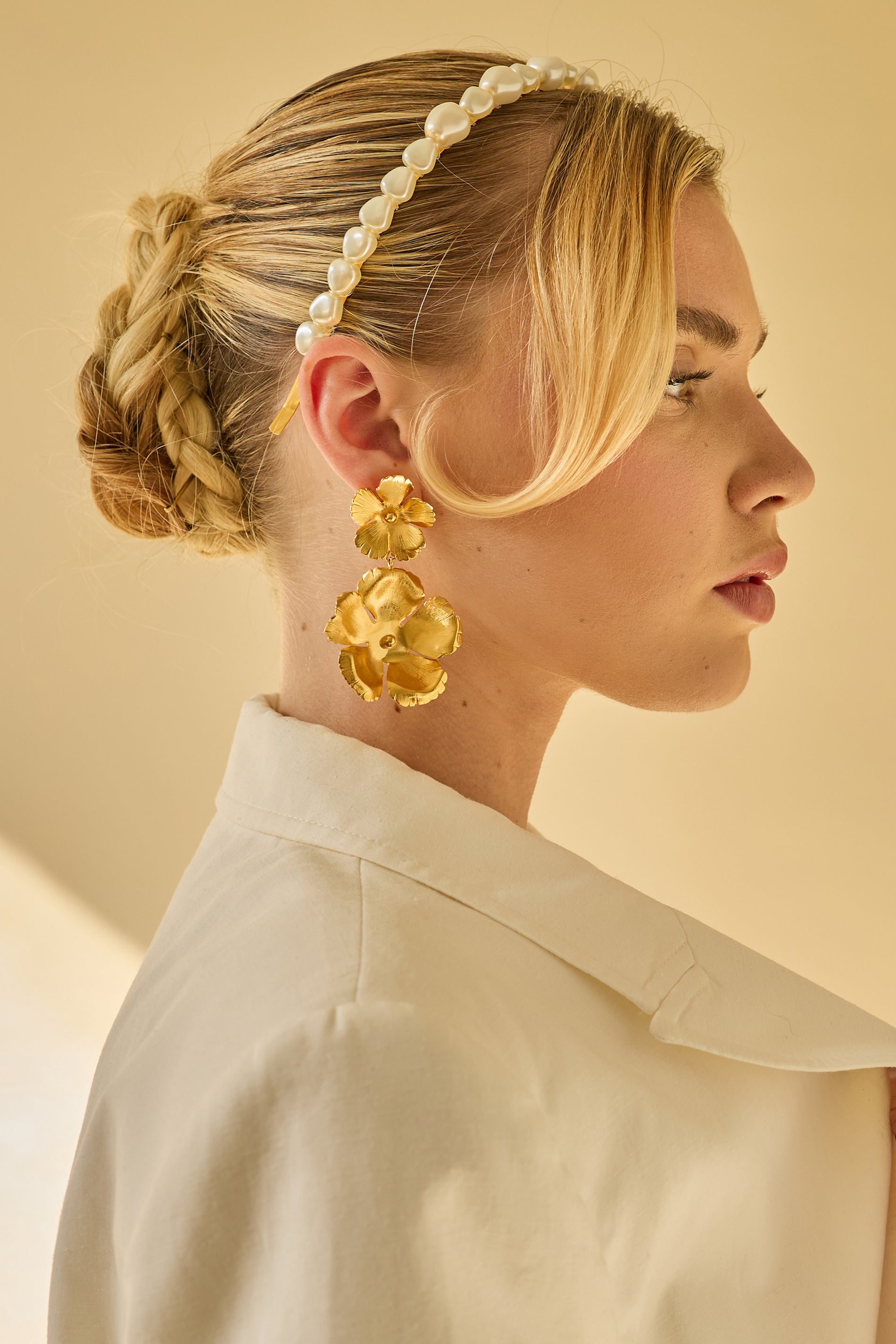 Eden Floral Earrings for Women - Elegant Handmade Flower Dangle Earrings - Perfect for Weddings, Parties & Everyday Wear