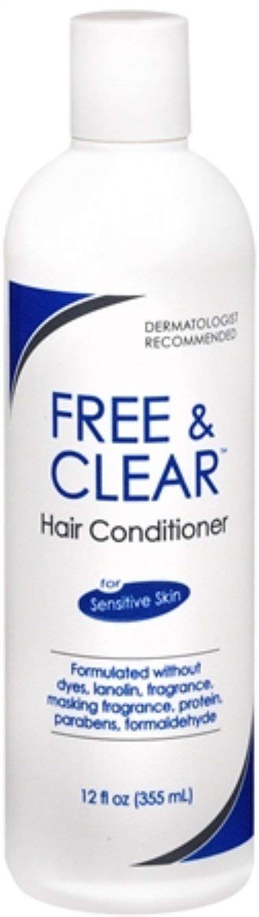 Free & Clear Sensitive Skin Hair Conditioner - 12 oz (Pack of 8) | Fragrance-Free & Hypoallergenic for Dry, Itchy Scalp | Perfect for Daily Use & Sensitive Scalp Care