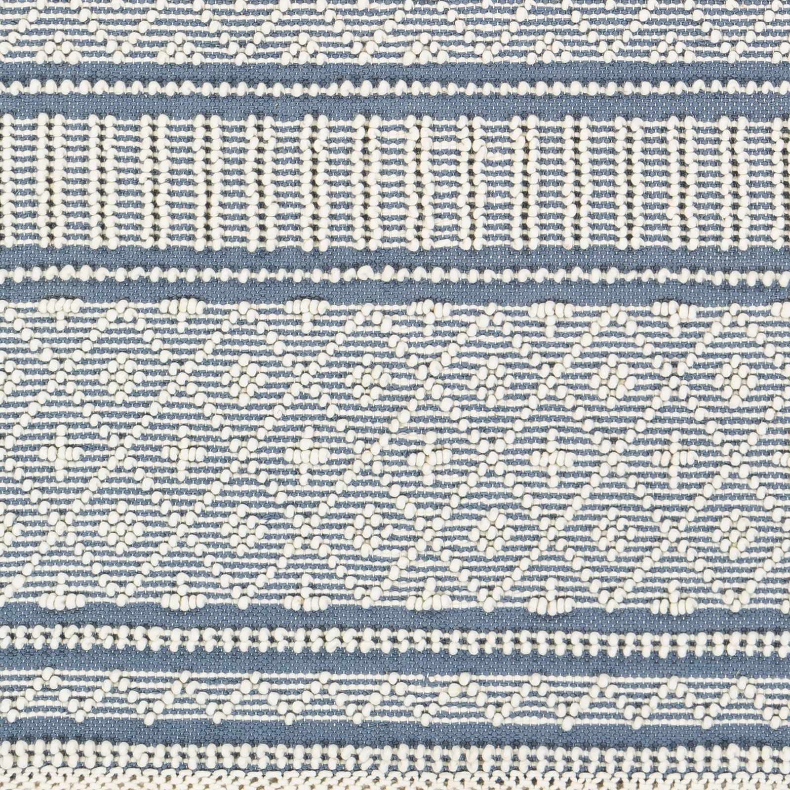 Hauteloom Nunnelly Wool Area Rug 2' x 3' - Traditional Transitional Design in Blue & White - Soft Living Room Bedroom Rug for Cozy Home Decor & Warm Floor Covering