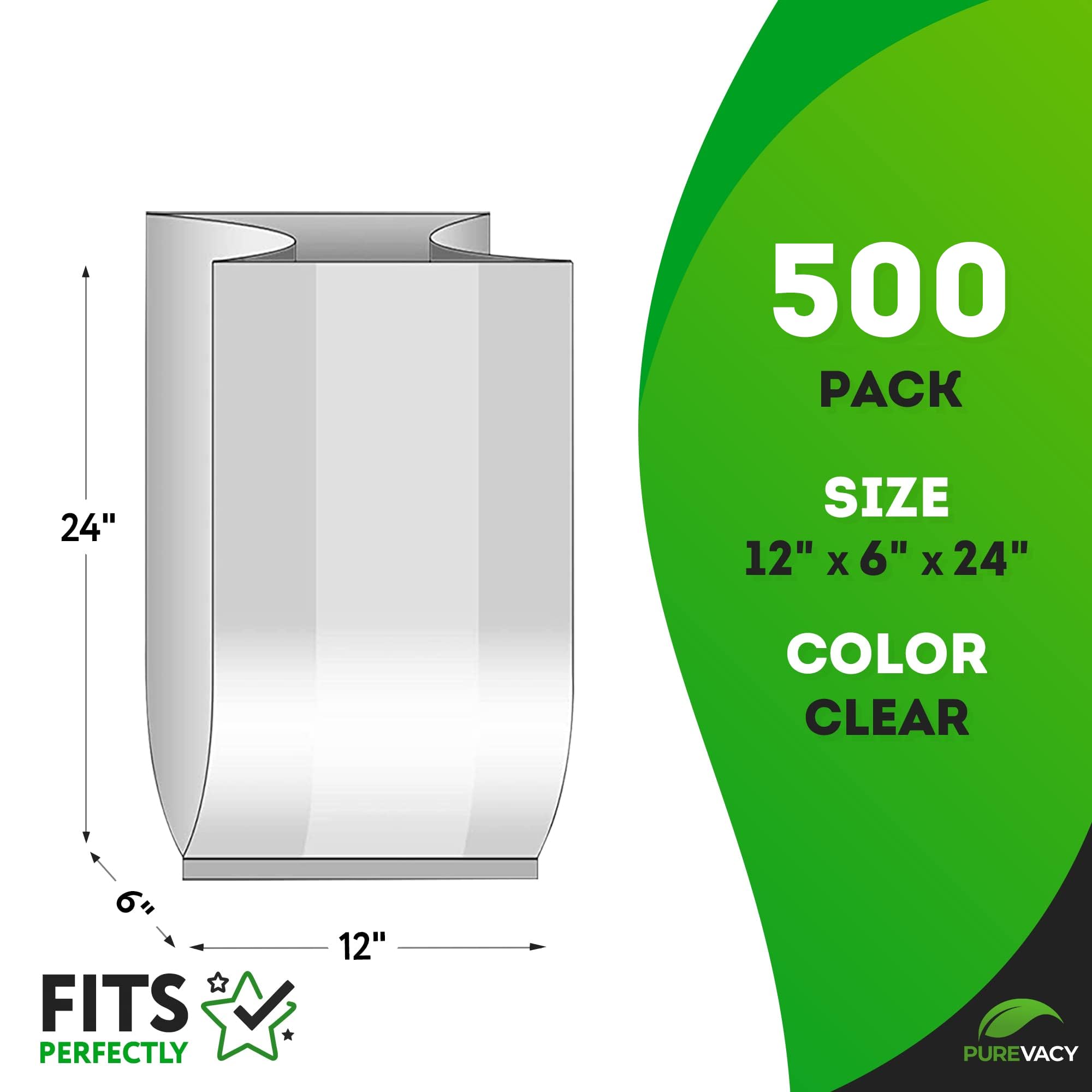 500 Pack Clear Plastic Bread Bags 12