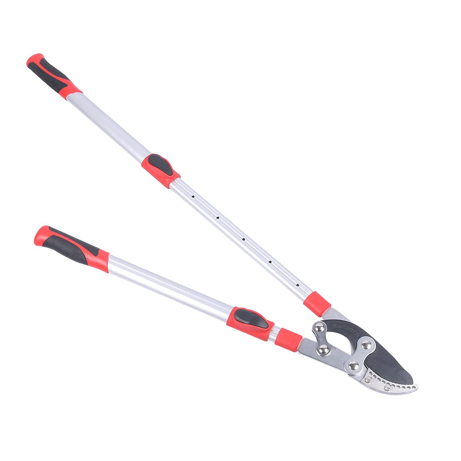 QQYXCA Red Garden Hedge Shears - Telescopic Pruning Lopper for Tree & Branch Cutting