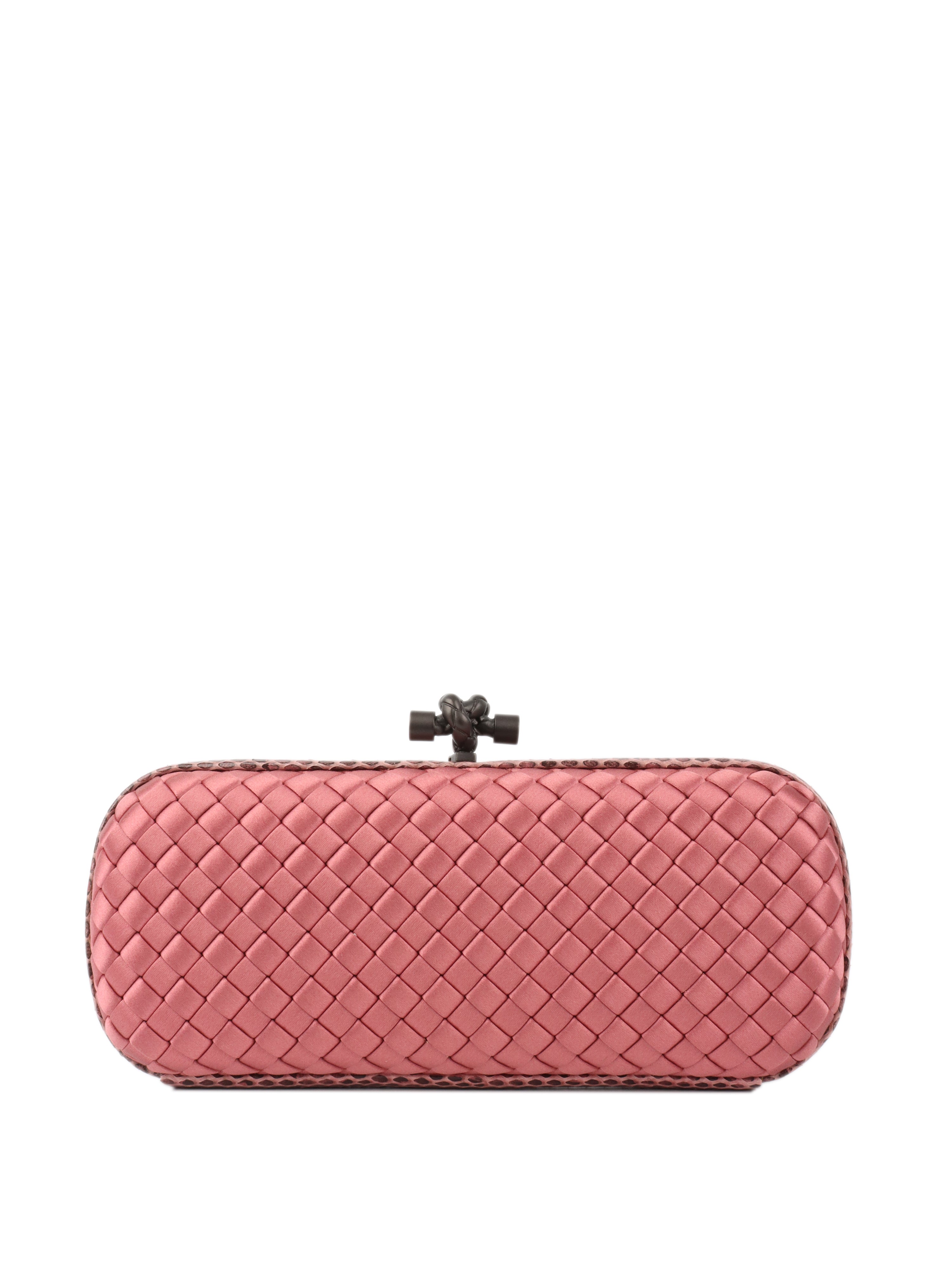 Bottega Veneta Pink Intrecciato Leather Long Clutch Bag - Luxury Woven Crossbody Purse for Women | Perfect for Evening Parties, Weddings & Special Occasions