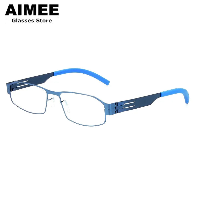 Aimee Women's Full Rim Oval Screwless Stainless Steel Eyeglasses - Lightweight & Durable Reading Glasses for Work, Study & Fashion Accessories