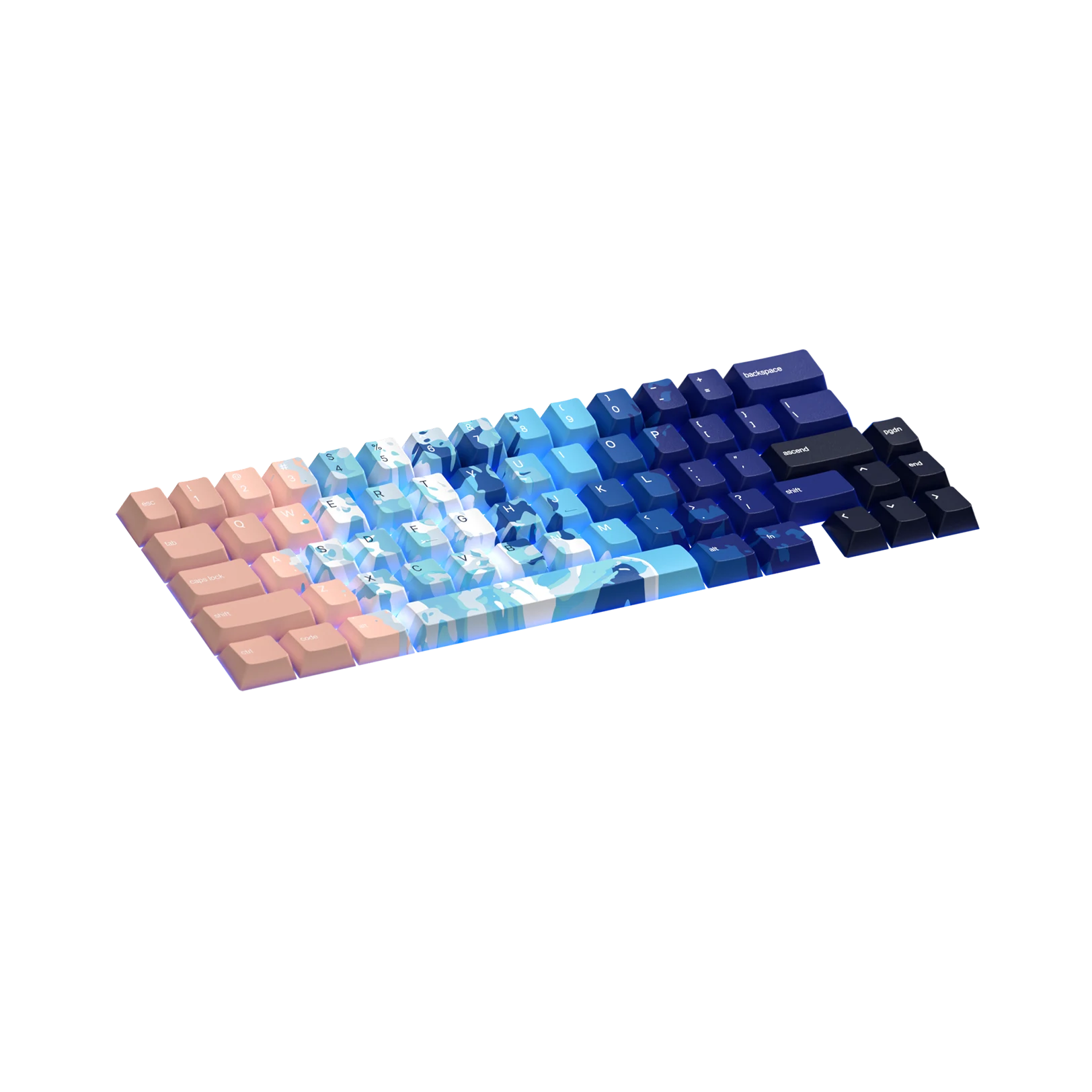 High Tide Keycaps for Mechanical Keyboards - Custom Cherry MX Keycaps for Gaming & Typing - Perfect for PC, Mac & Laptop Keyboards