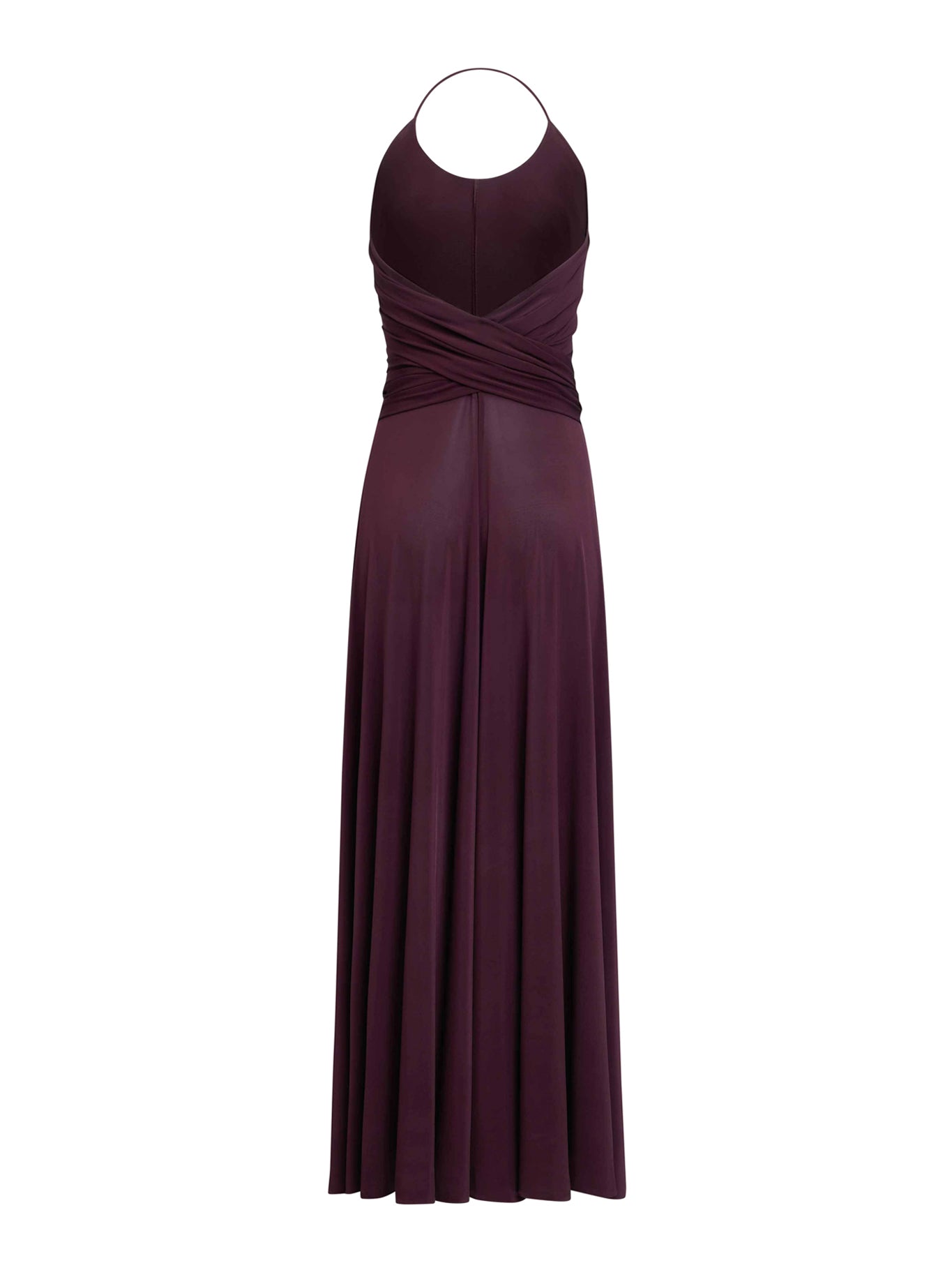 Alaia Crossed Dress in Red - Elegant Women's Fashion for Parties & Date Nights | Style AA9R2707J050B 332 Bordeaux