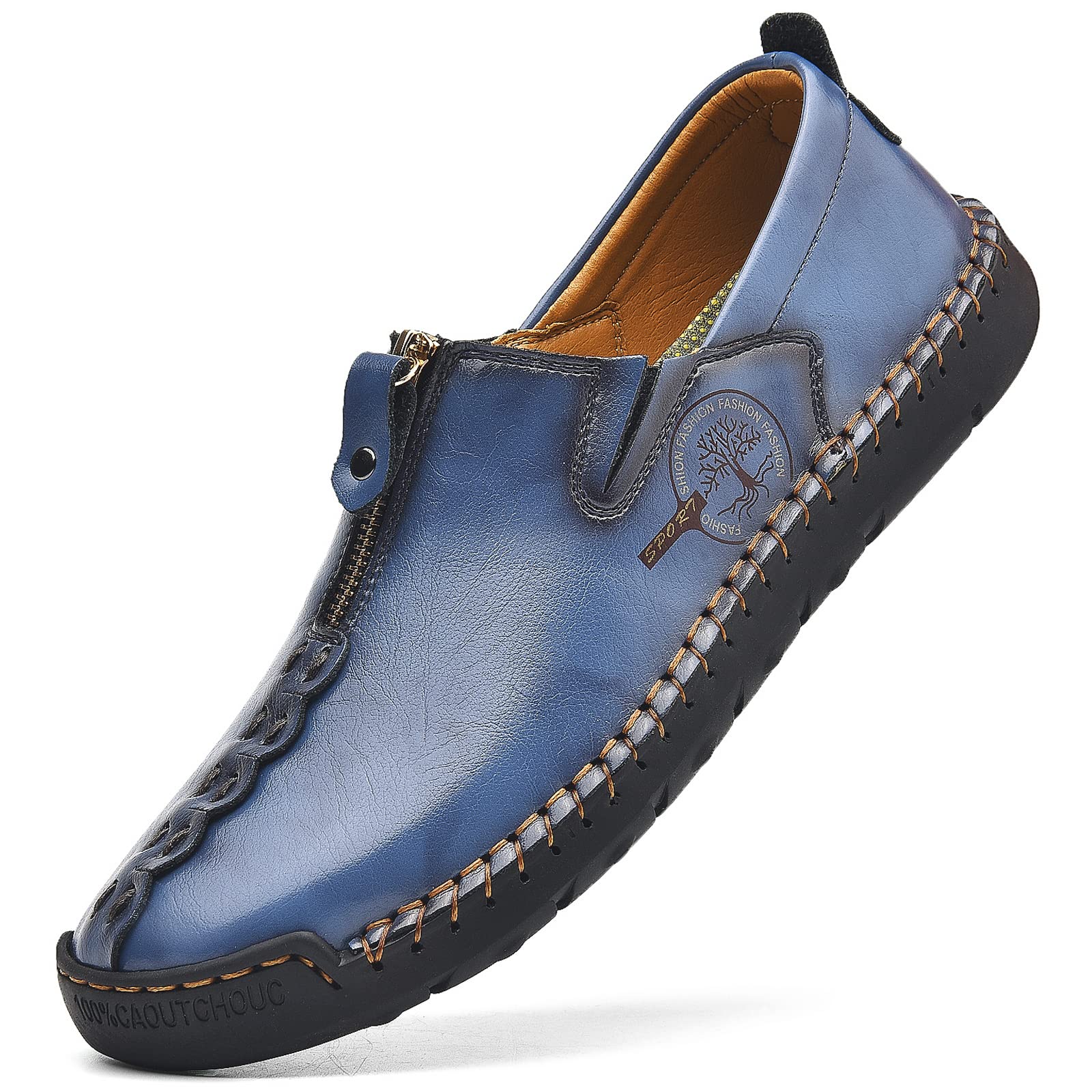 **Men's Casual Leather Slip-On Shoes – Breathable & Comfortable Walking Shoes for Men | Perfect for Work, Travel & Everyday Wear**