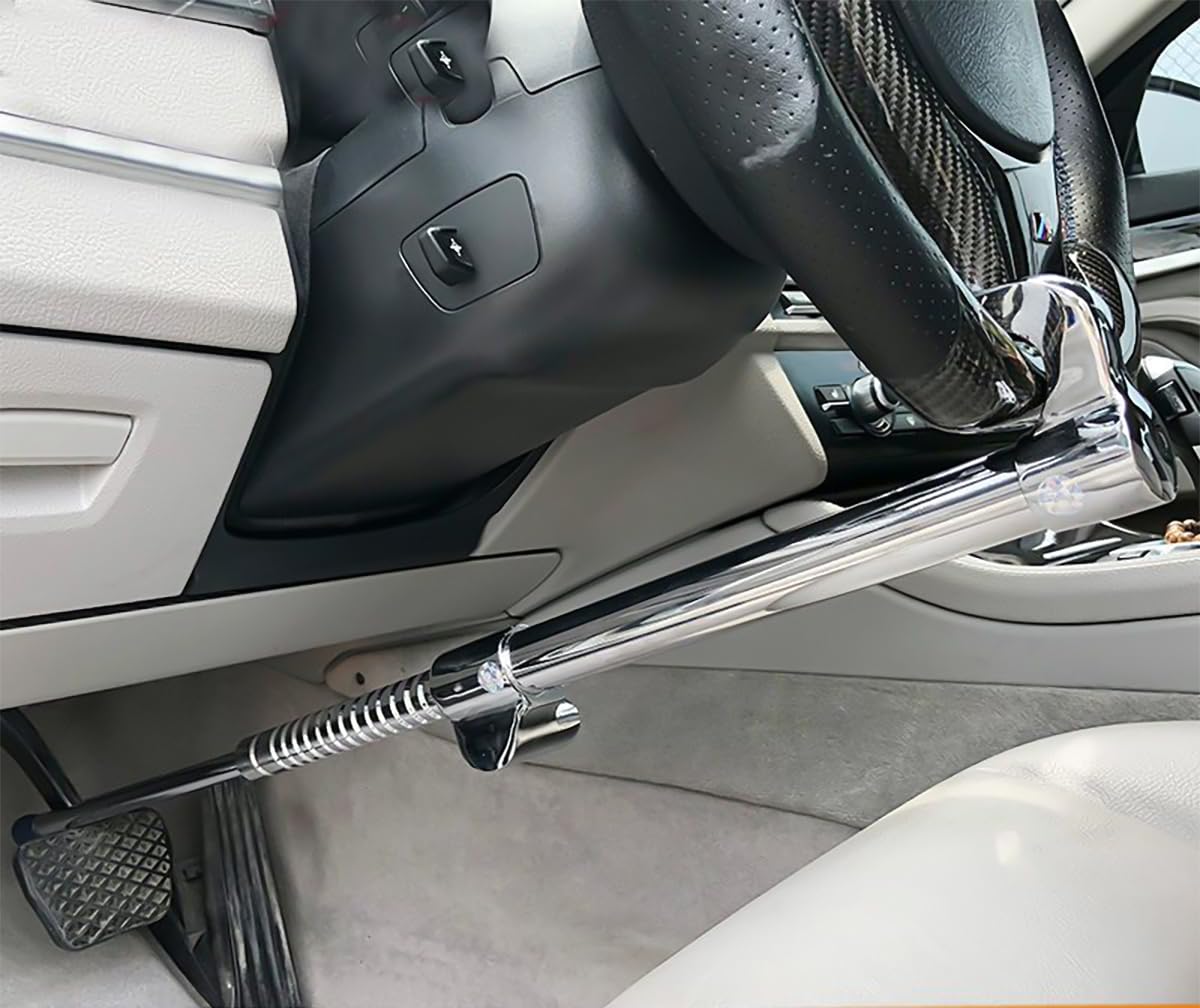 Elsjoy Universal Steering Wheel Brake Lock - Anti-Theft Car Security Device for Vehicles, Trucks & SUVs - Parking Protection