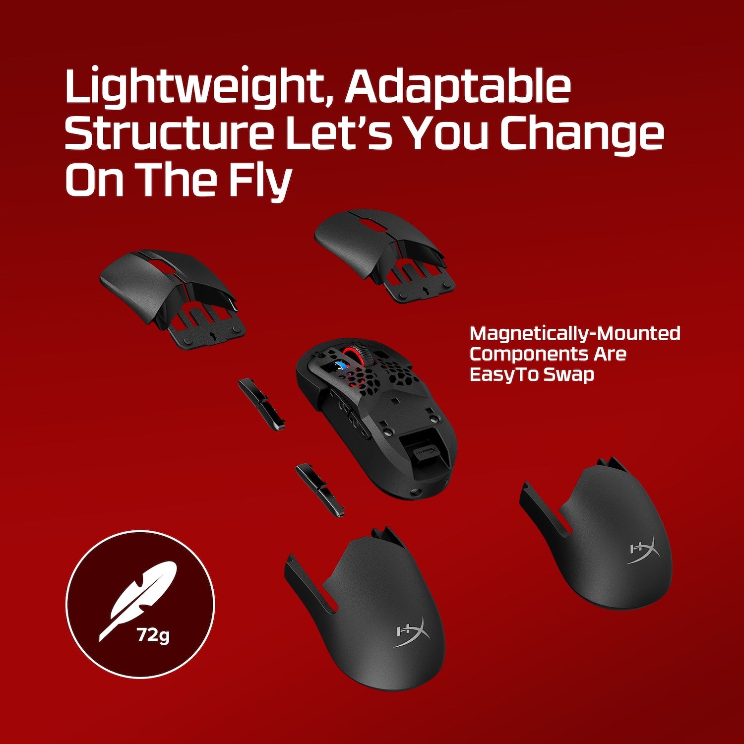 HyperX Pulsefire Saga Pro Wireless Gaming Mouse - Lightweight, 16000 DPI, RGB - Perfect for FPS, MOBA & Esports Gaming