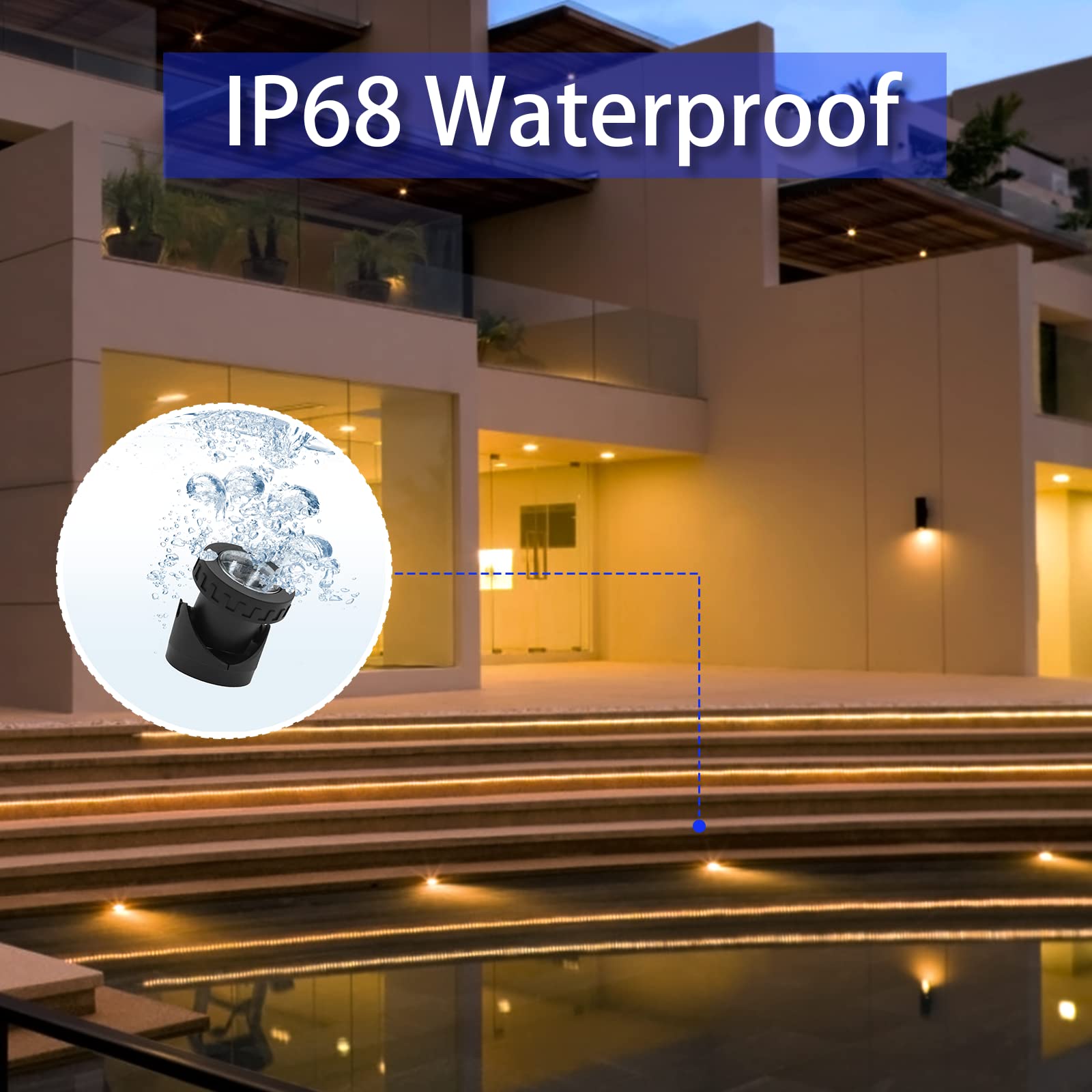 4-Pack RGB Underwater Pond Lights with Timer - IP68 Waterproof, Dimmable Outdoor Landscape Lighting for Garden Fountain, Fish Tank & Pool Decor | Perfect for Backyard, Patio & Water Feature Illumination