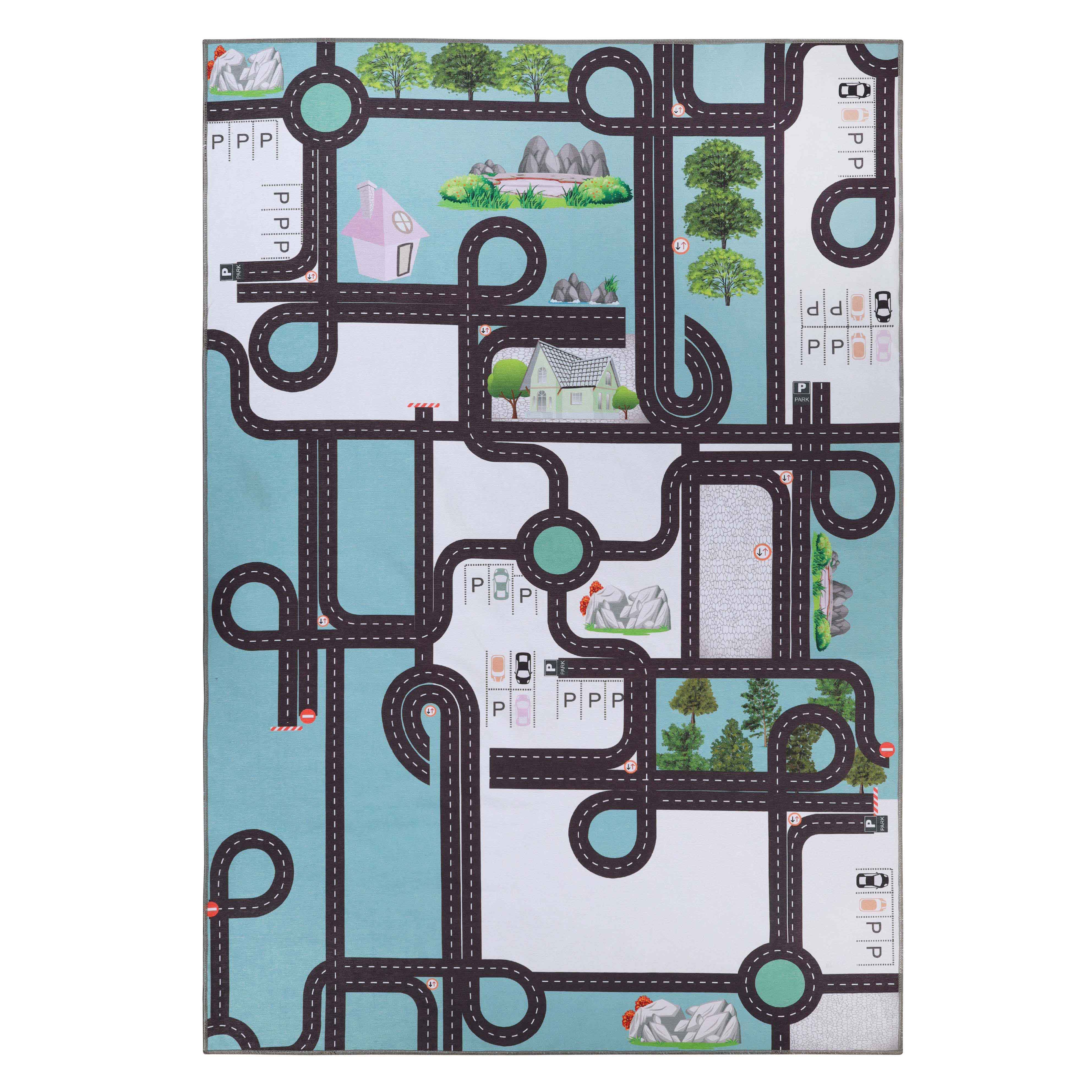 Non-Slip Kids Playroom Rug - Washable Nursery Carpet for Indoor Use | Safe Play Area Mat for Toddlers & Children | Perfect for Daycare, Bedroom, and Playroom Flooring