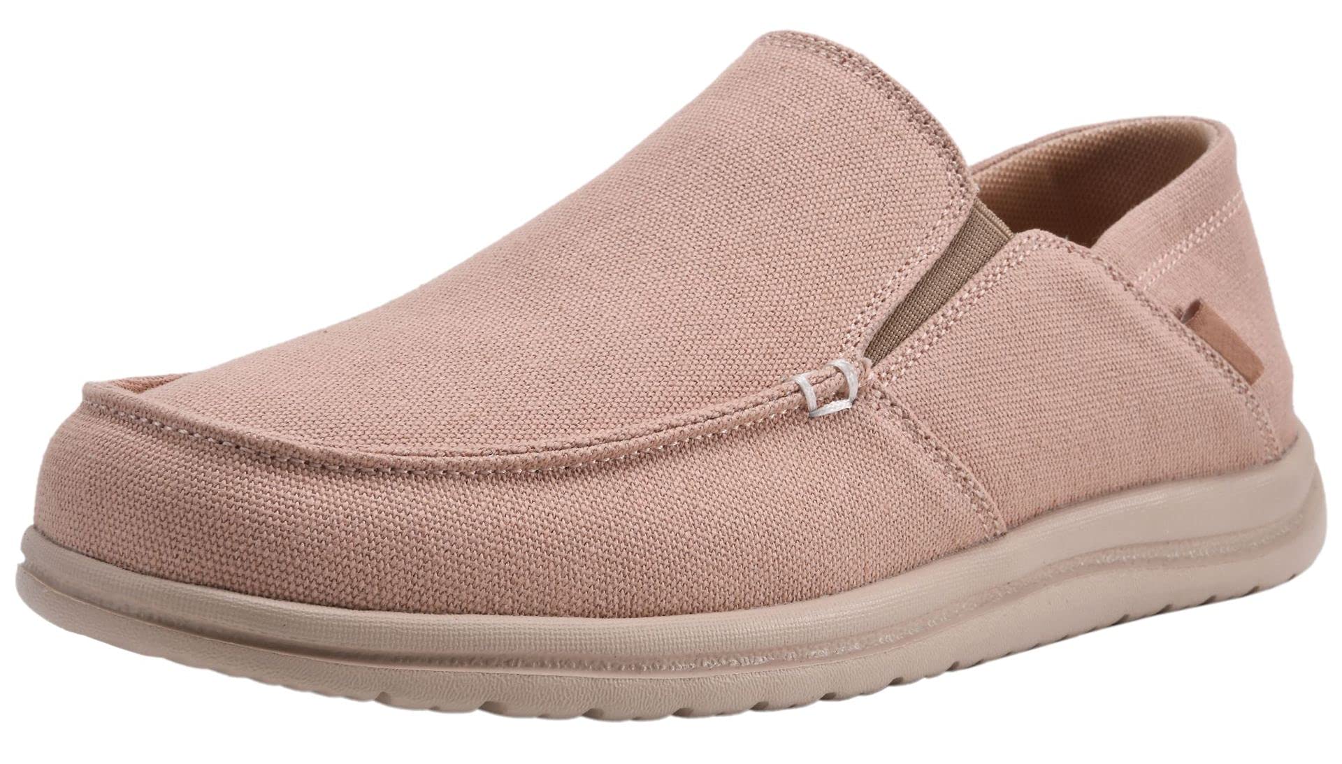 Men's Slip On Canvas Loafers - Comfortable Boat Deck Shoes with Non-Slip Rubber Sole | Casual Summer Shoes for Walking, Travel & Beach Wear