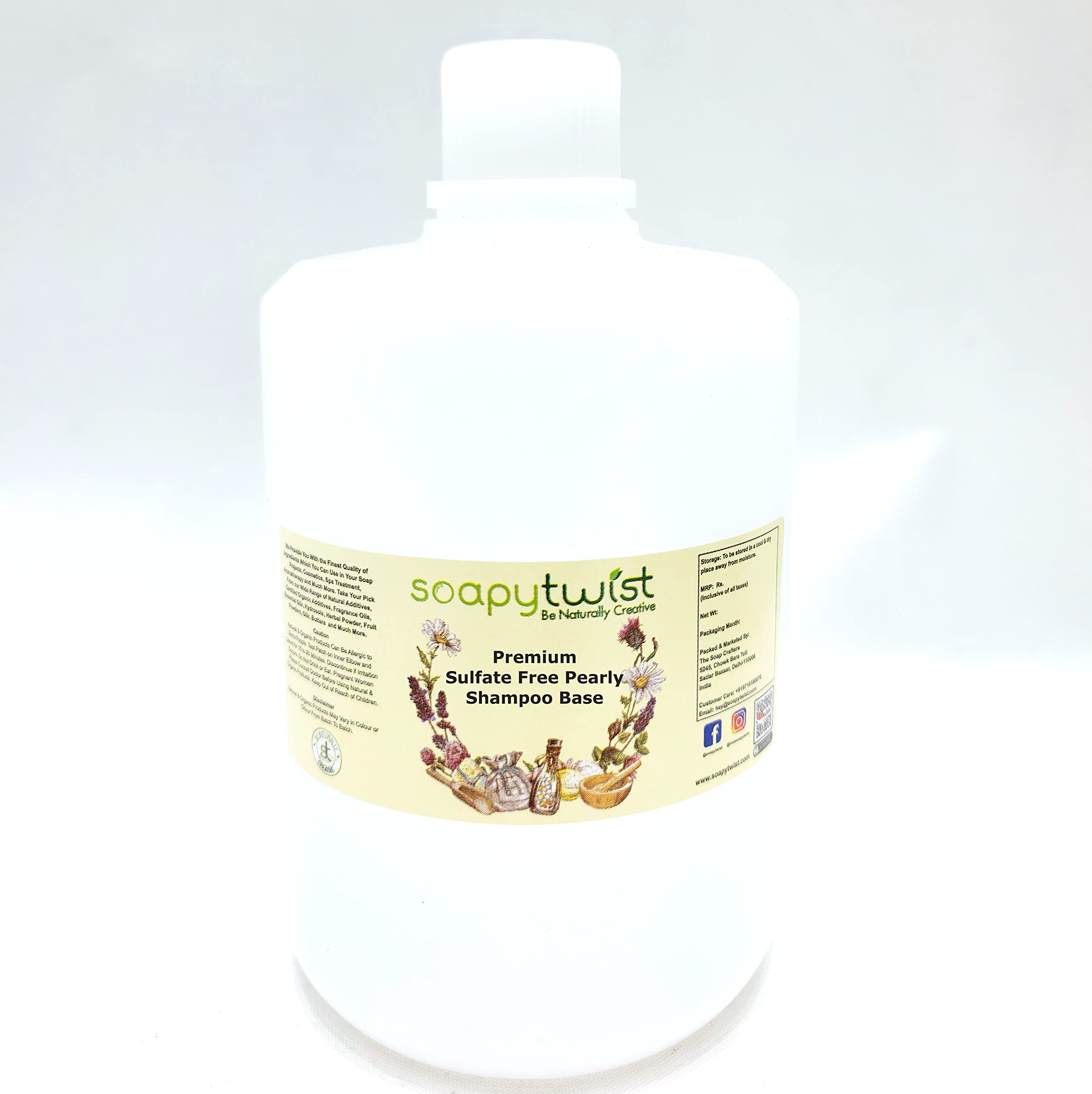 Soapy Twist Sulfate-Free Pearly Shampoo Base - 750g for Natural Hair Care & Gentle Cleansing | Perfect for Daily Use, Salons & Sensitive Scalp